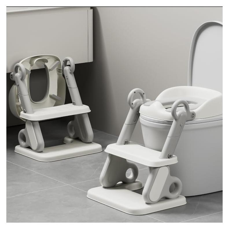 Asiento de Entrenamiento para el Baño YOUOCOMU 2 en 1 Gris