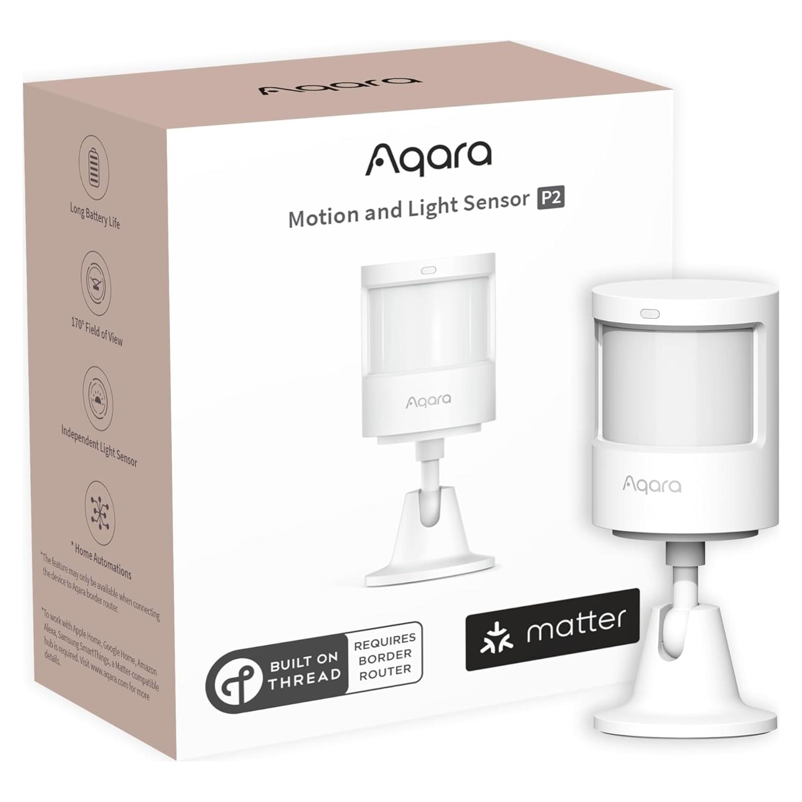Sensor de Movimiento y Luz Aqara P2, 7m, Infrarrojos, Matter