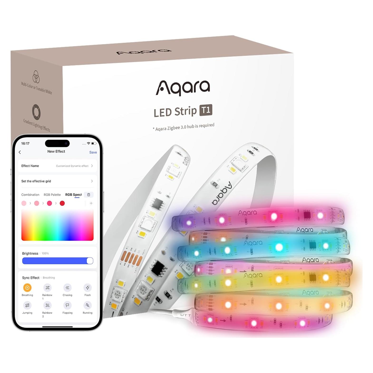 Tira LED Aqara T1 RGB+IC 1.98m Zigbee 3.0 Compatible con Matter