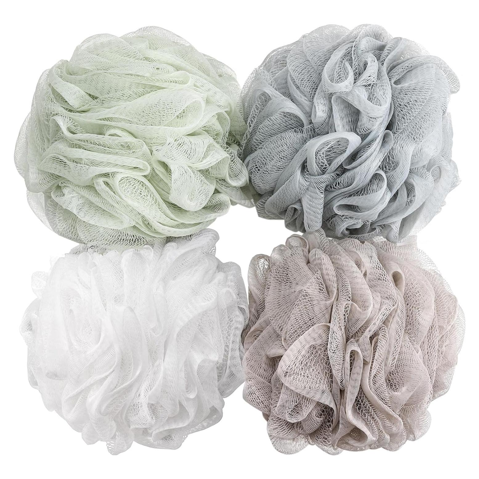 Esponjas de Baño BTYMS Loofah 60g - Paquete de 4 Colores