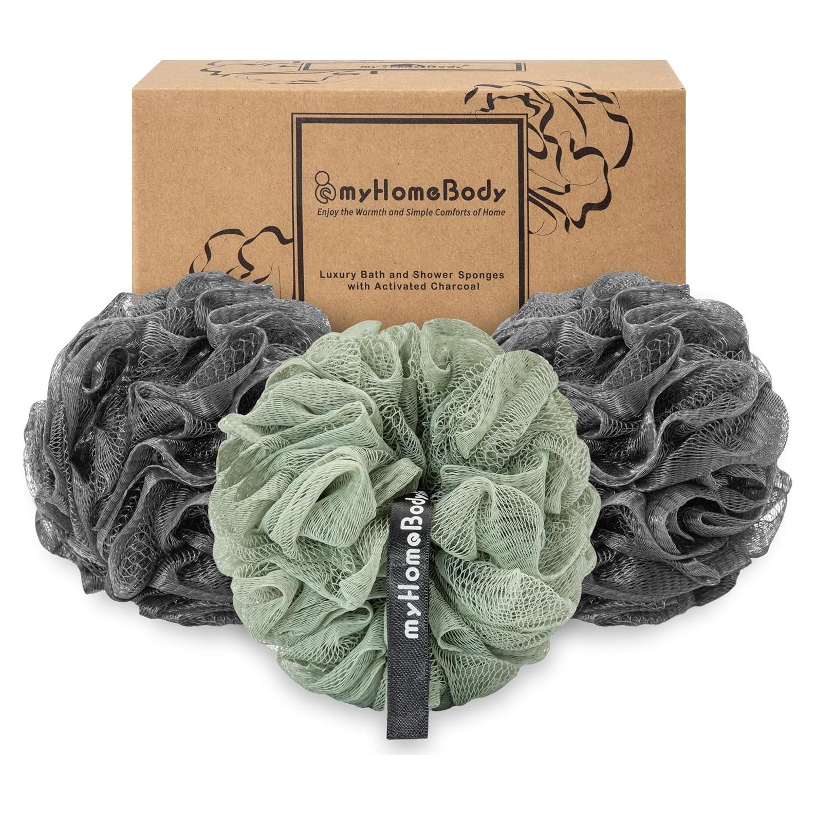 Esponja de Lufa Grande MyHomeBody 70g Exfoliante Ducha 3 Piezas