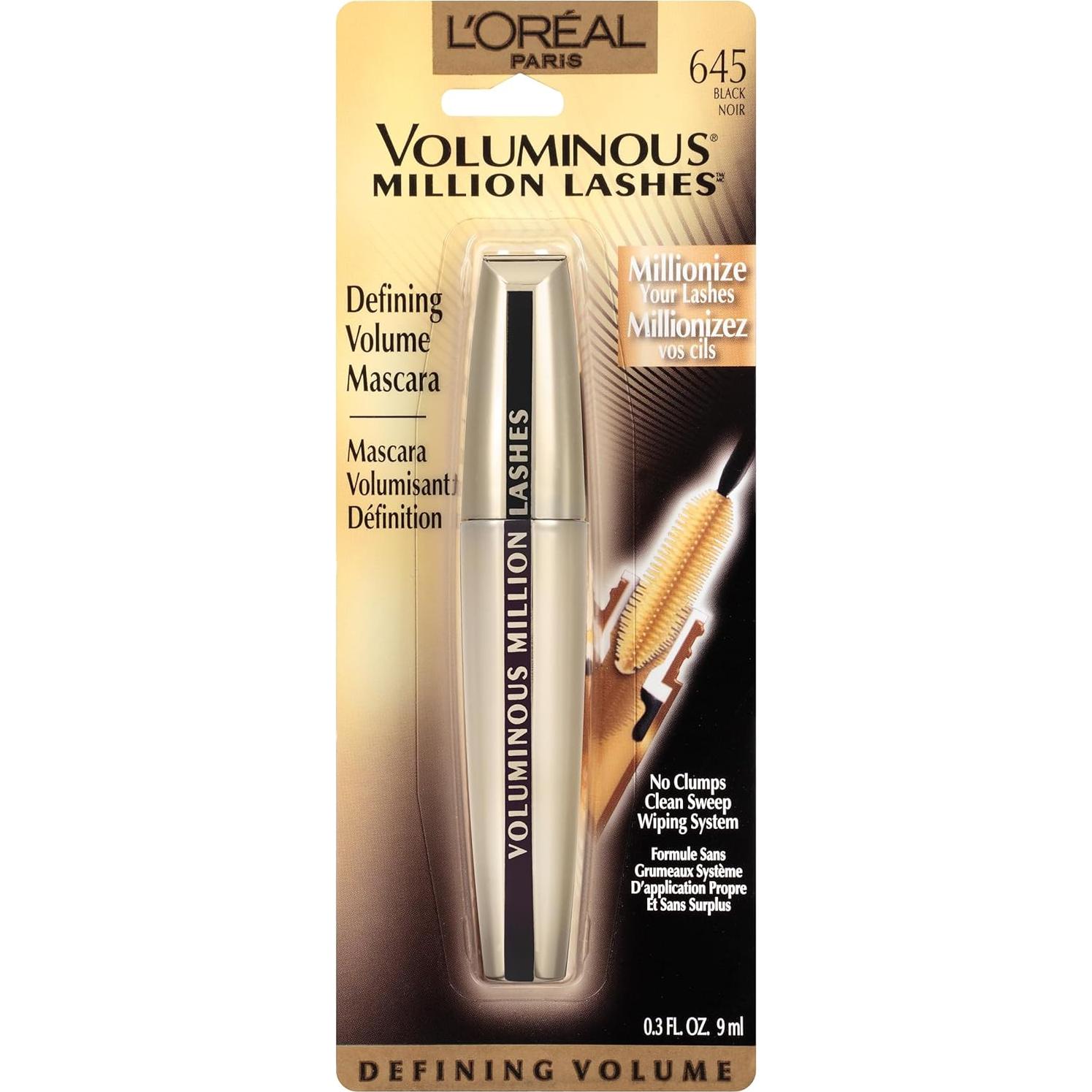 Máscara L'Oreal Paris Voluminous Million Lashes 8.79 ml