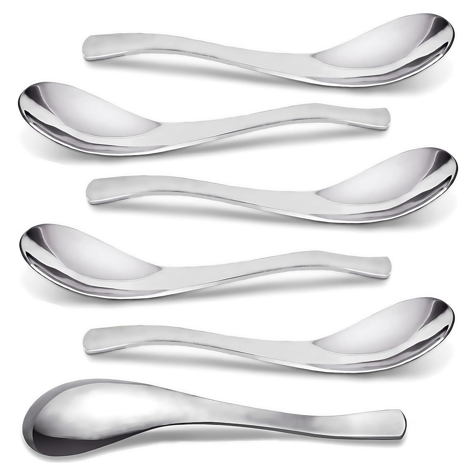 Set de 6 Cucharas de Sopa AOOSY Acero Inoxidable Ergonómicas