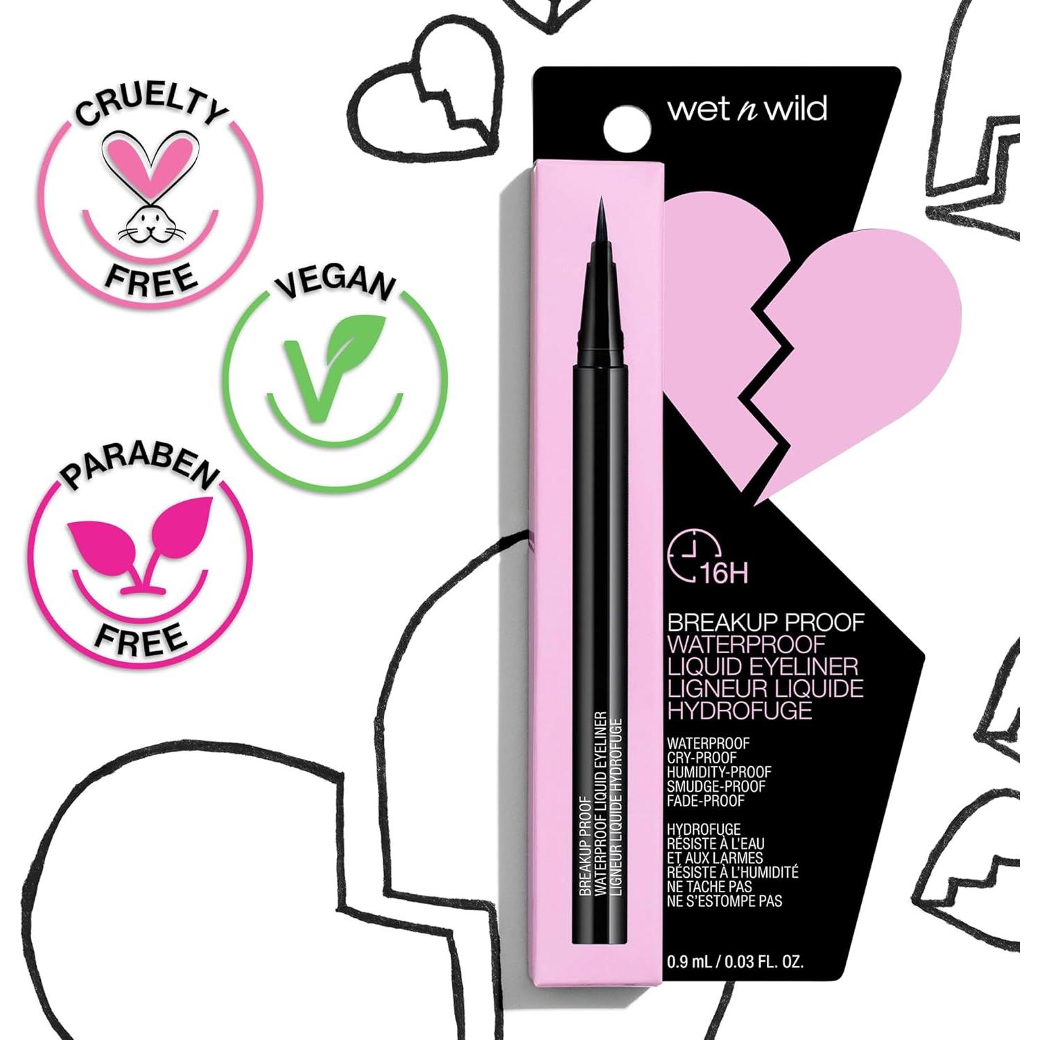 Delineador Líquido Waterproof Wet n Wild Negro 9g