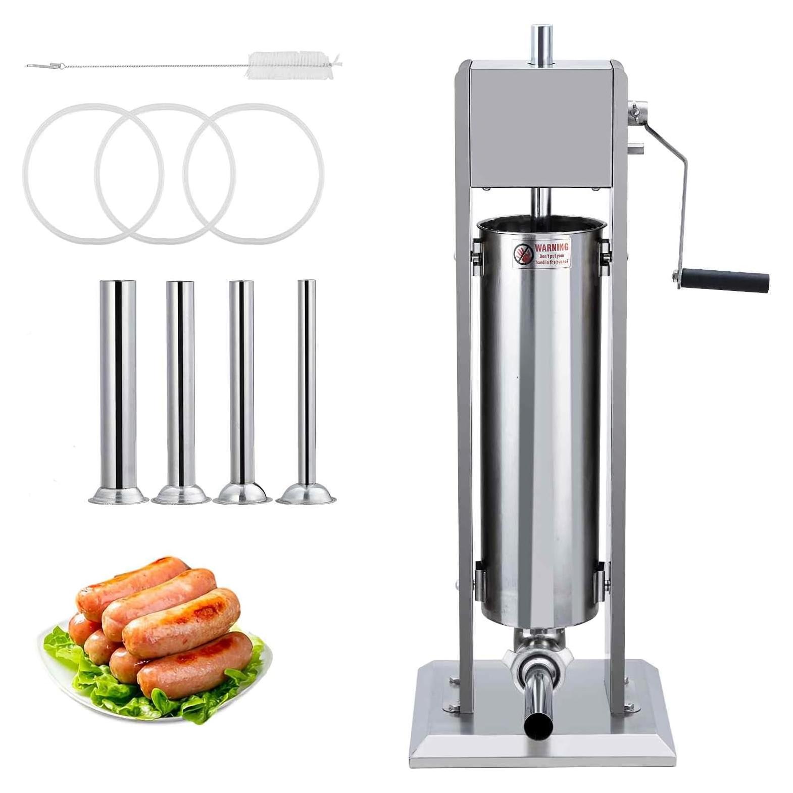 Rellenador de Salchichas Manual PioneerWorks 7L Acero Inoxidable