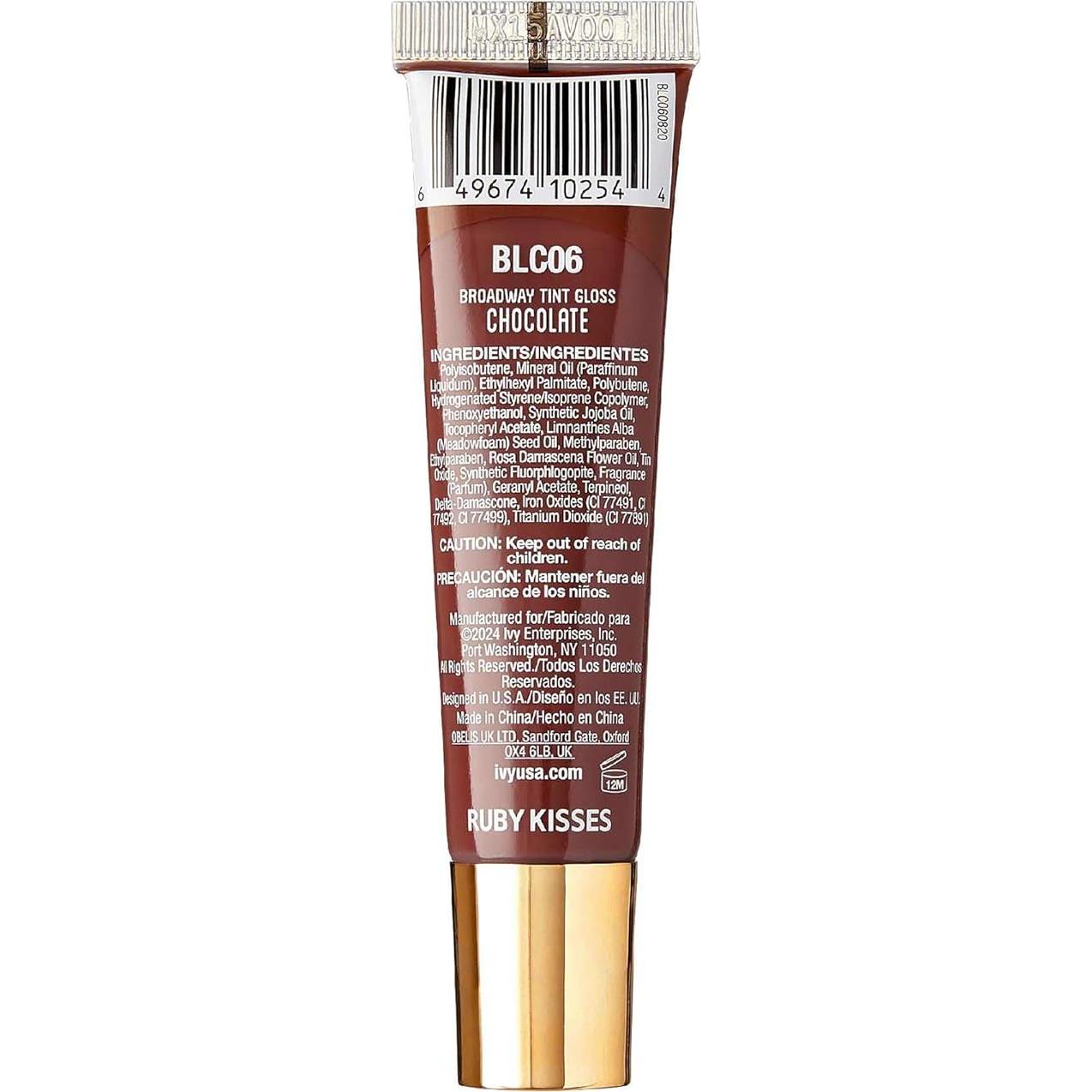 Brillo Labial Tinteado Ruby Kisses Broadway 6 Piezas