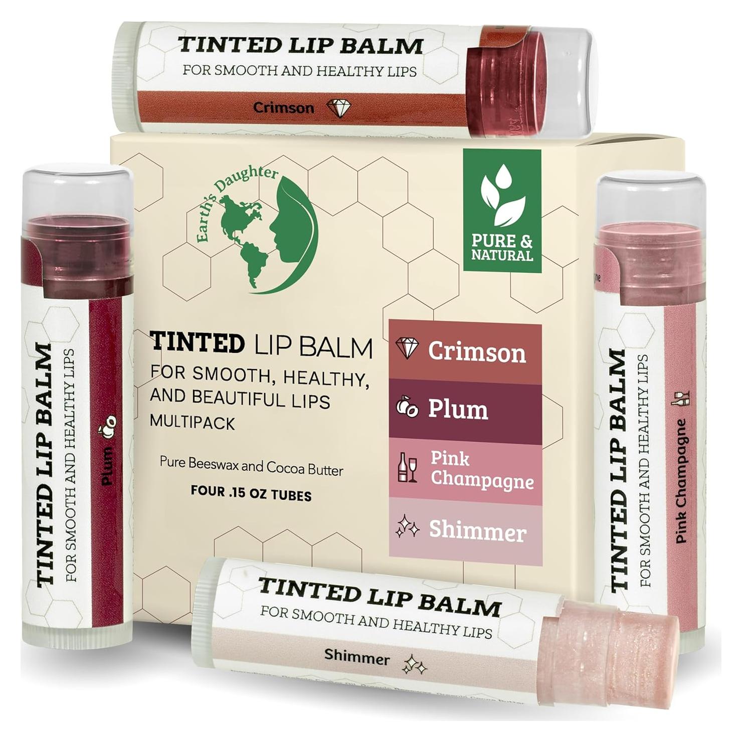 Bálsamo Labial Tinte Earth's Daughter 4 Colores Orgánicos