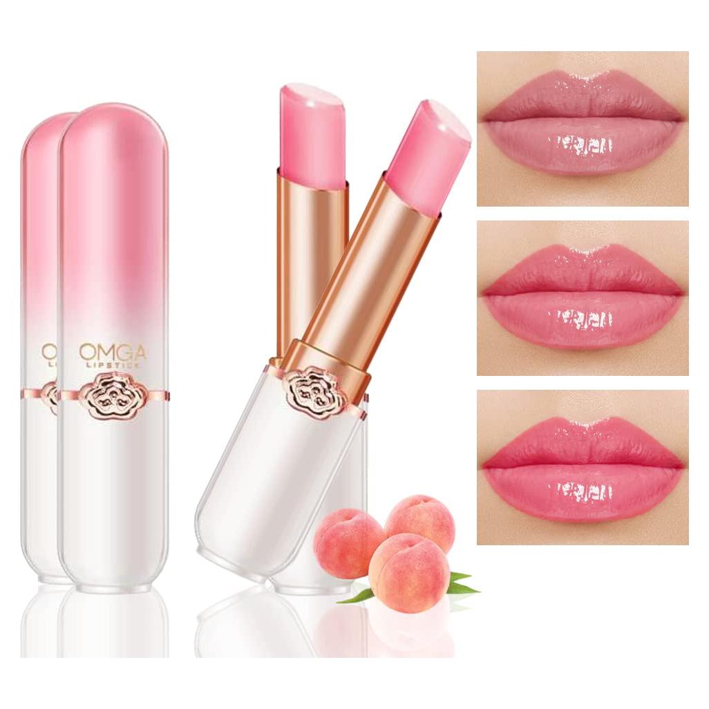 Labial Cambia Color BINGBRUSH 2 Pcs Melocotón Hidratante