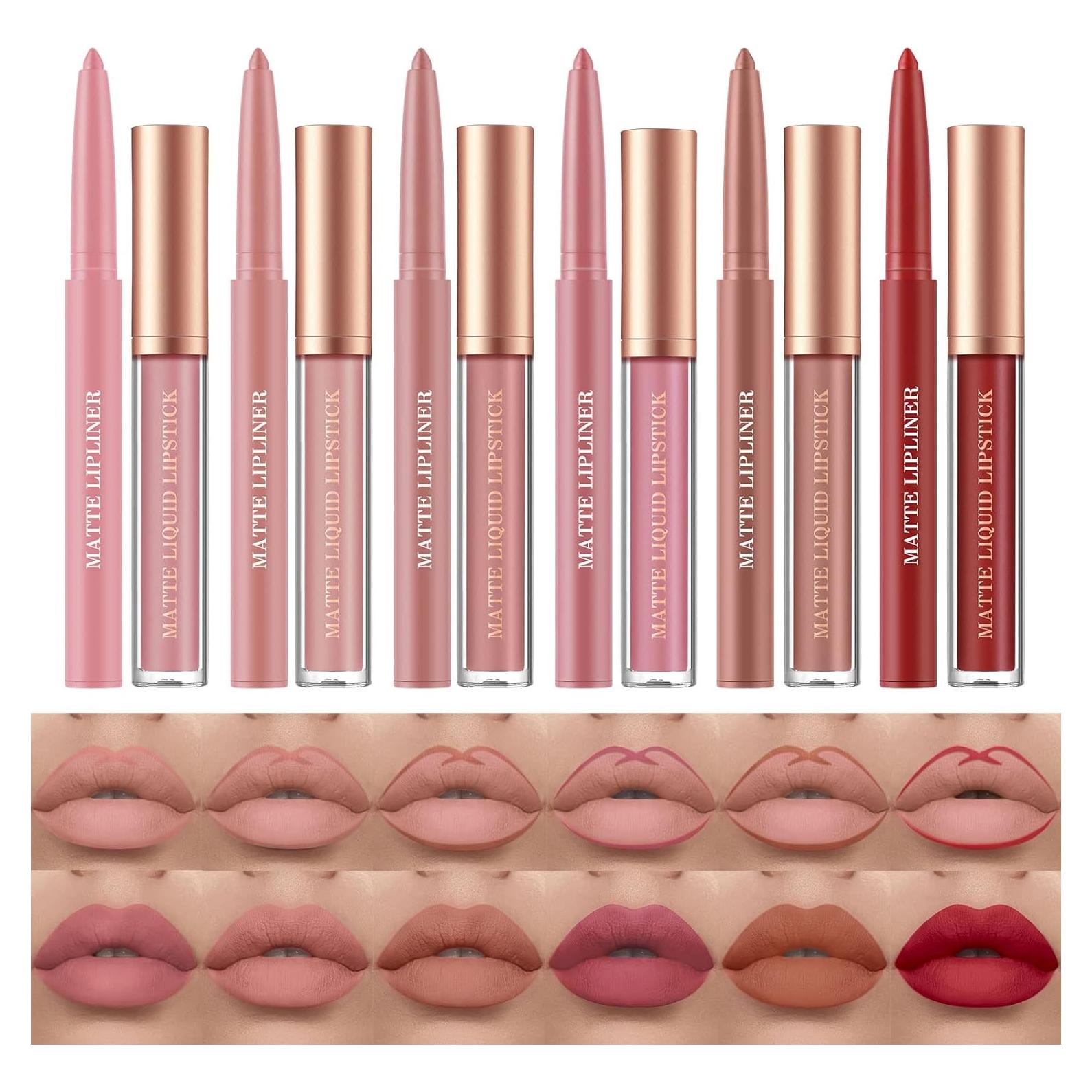 Set de 12 lápices labiales líquidos mate BestLand