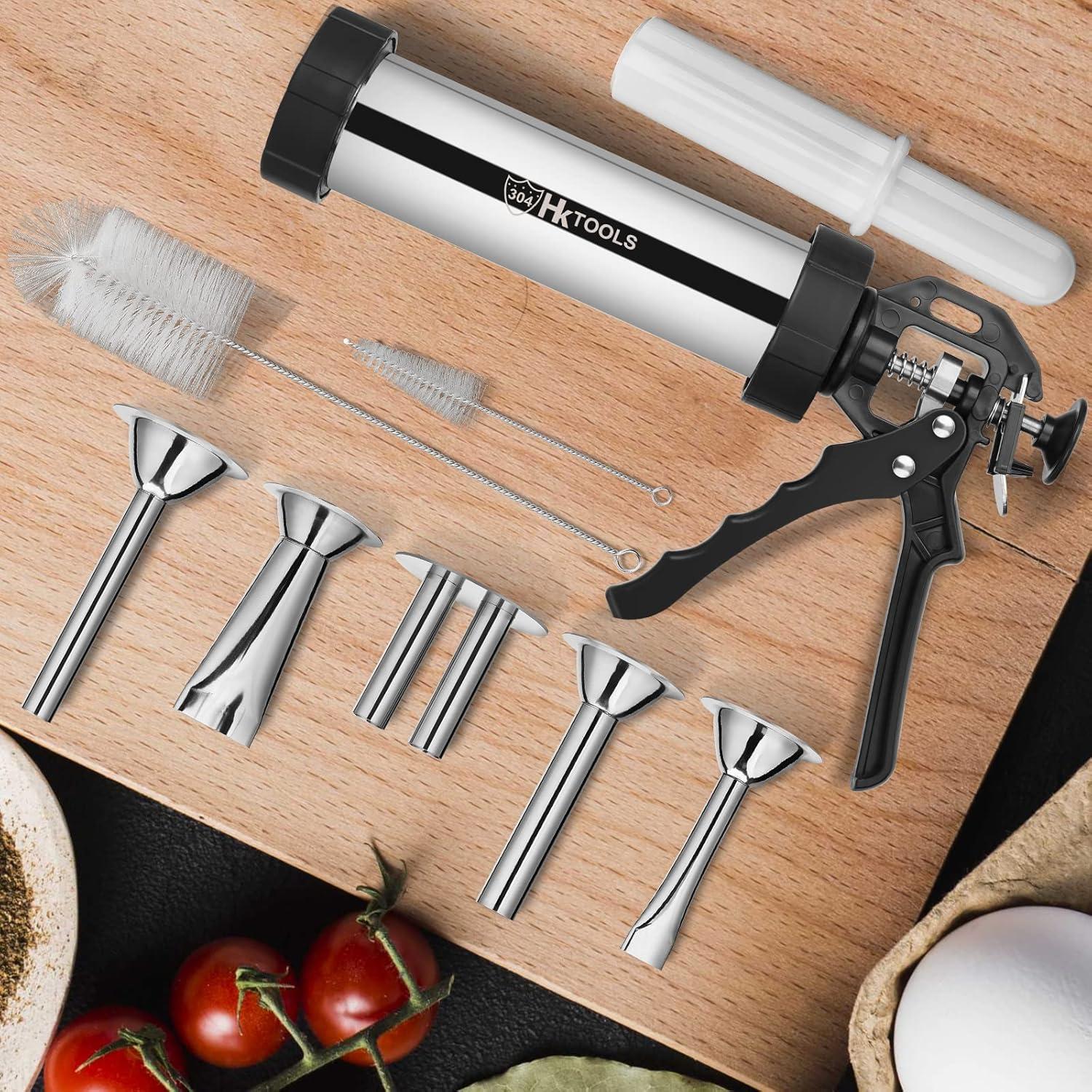 Pistola de Jerky HK 0.45 kg Acero Inoxidable 5 Boquillas