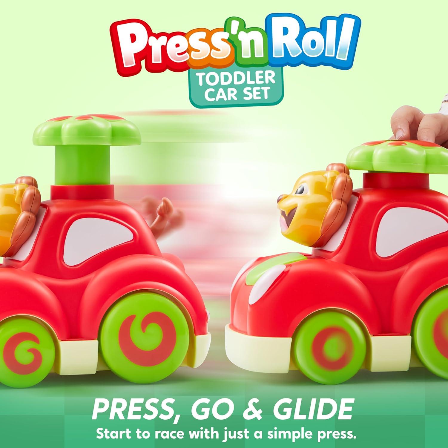 Coches de Juguete Animales Joyin - Elefante, Mono, Jirafa, León