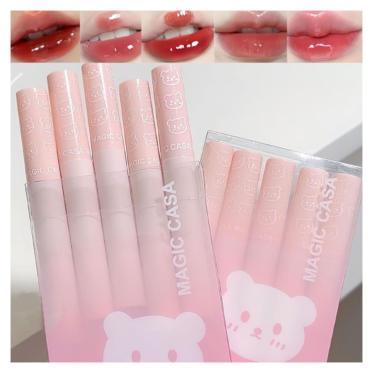 5 Piezas Tinte de Labios Hidratante Pakivs - 5 Colores