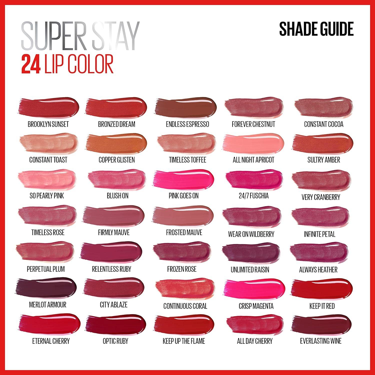 Maybelline Super Stay 24 Labial Líquido Vino Eterno 2,37 ml