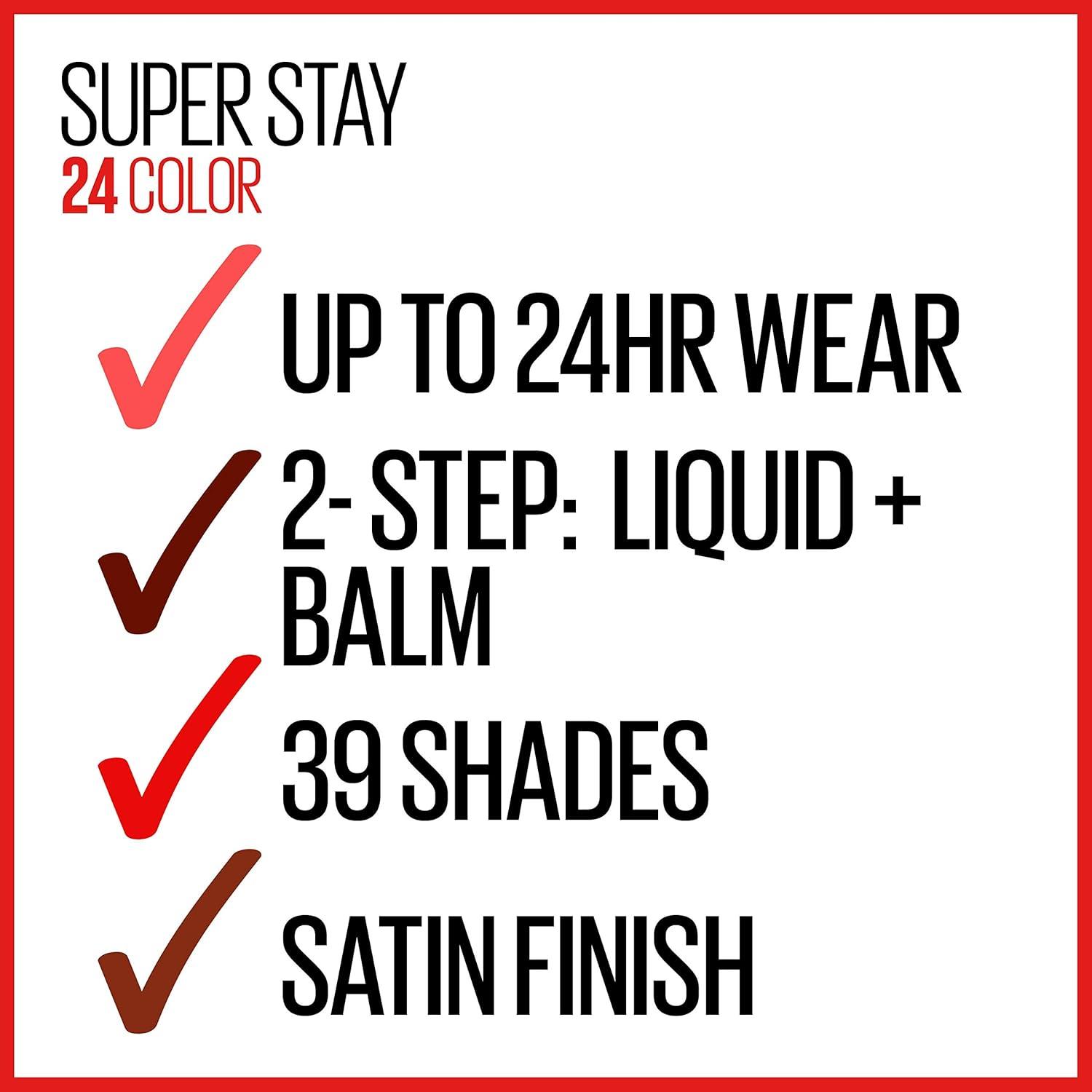 Maybelline Super Stay 24 Labial Líquido Vino Eterno 2,37 ml