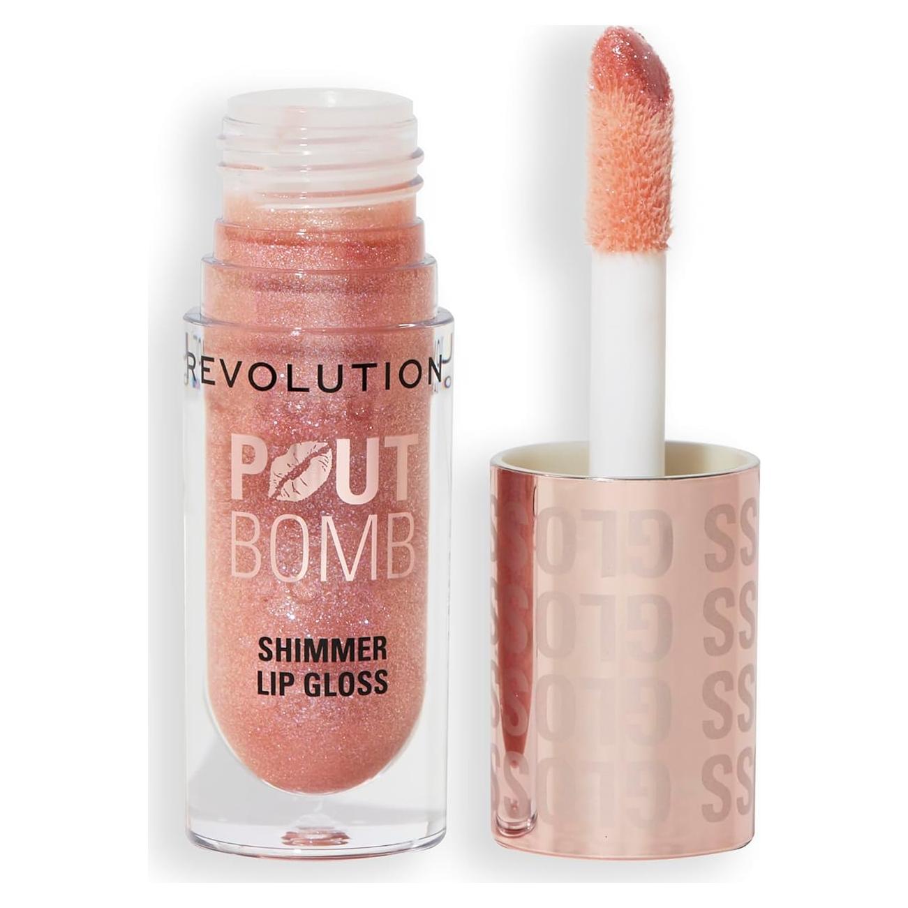 Brillo Labial Pout Bomb Shimmer Revolución 4.25 ml Nude Brillante
