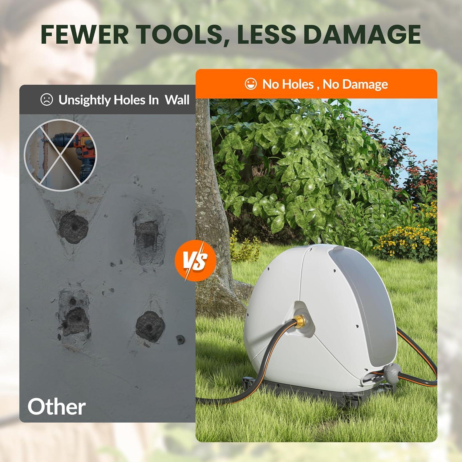 Carrete de Manguera Retráctil Giraffe Tools 1/2" x 24,99m