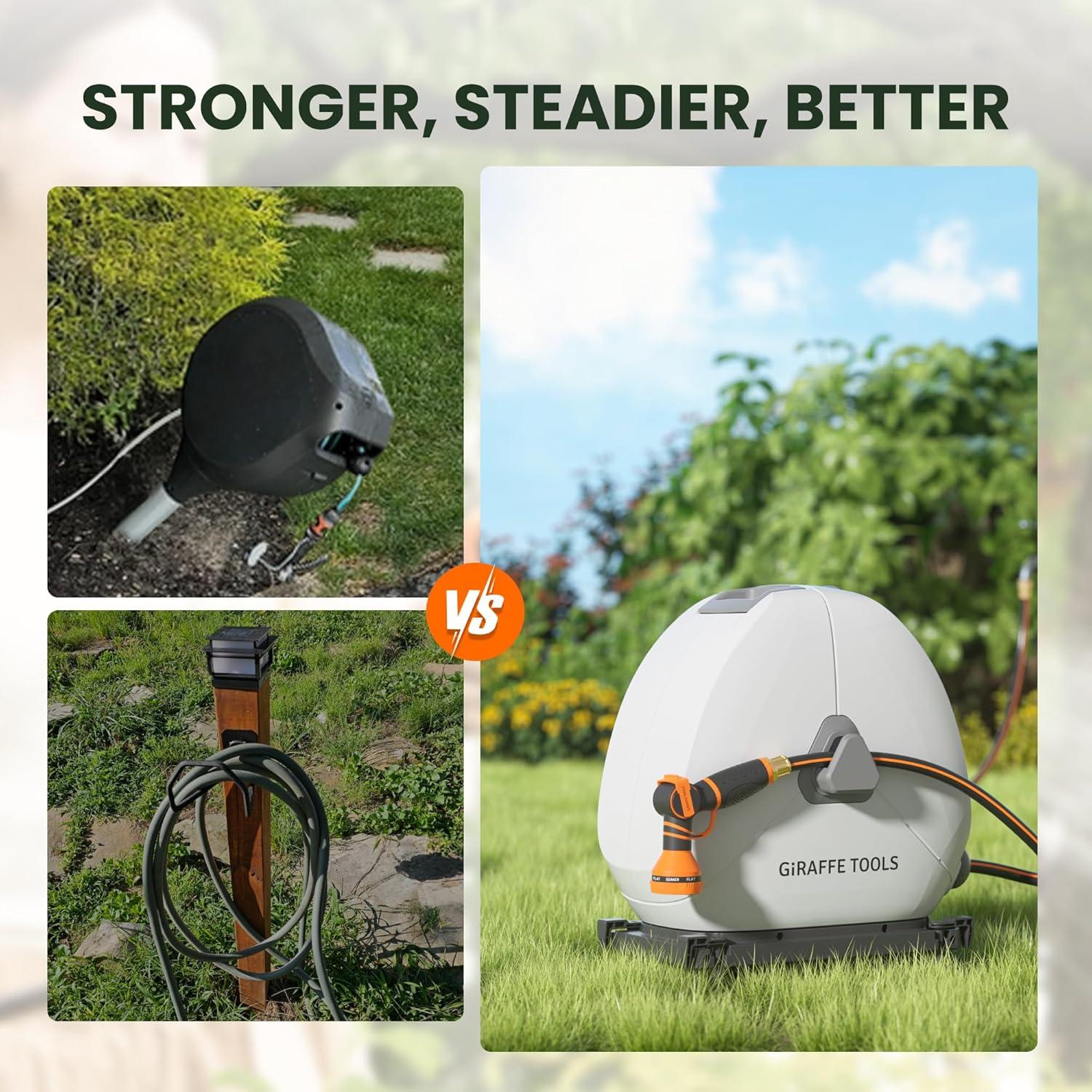 Carrete de Manguera Retráctil Giraffe Tools 1/2" x 24,99m