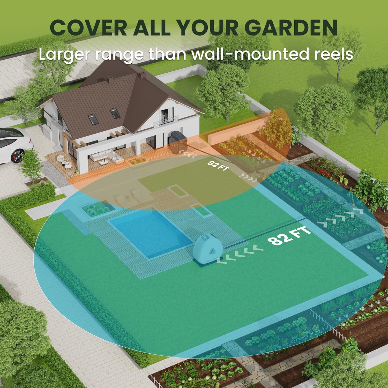 Carrete de Manguera Retráctil Giraffe Tools 1/2" x 24,99m