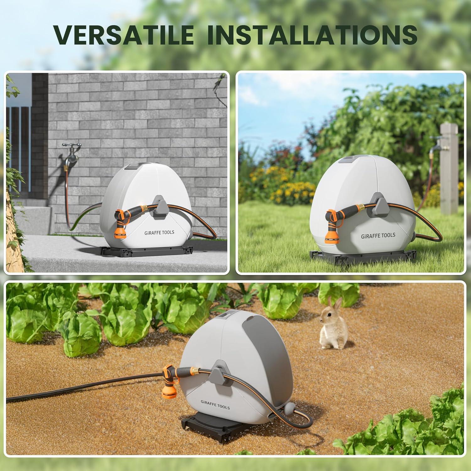 Carrete de Manguera Retráctil Giraffe Tools 1/2" x 24,99m