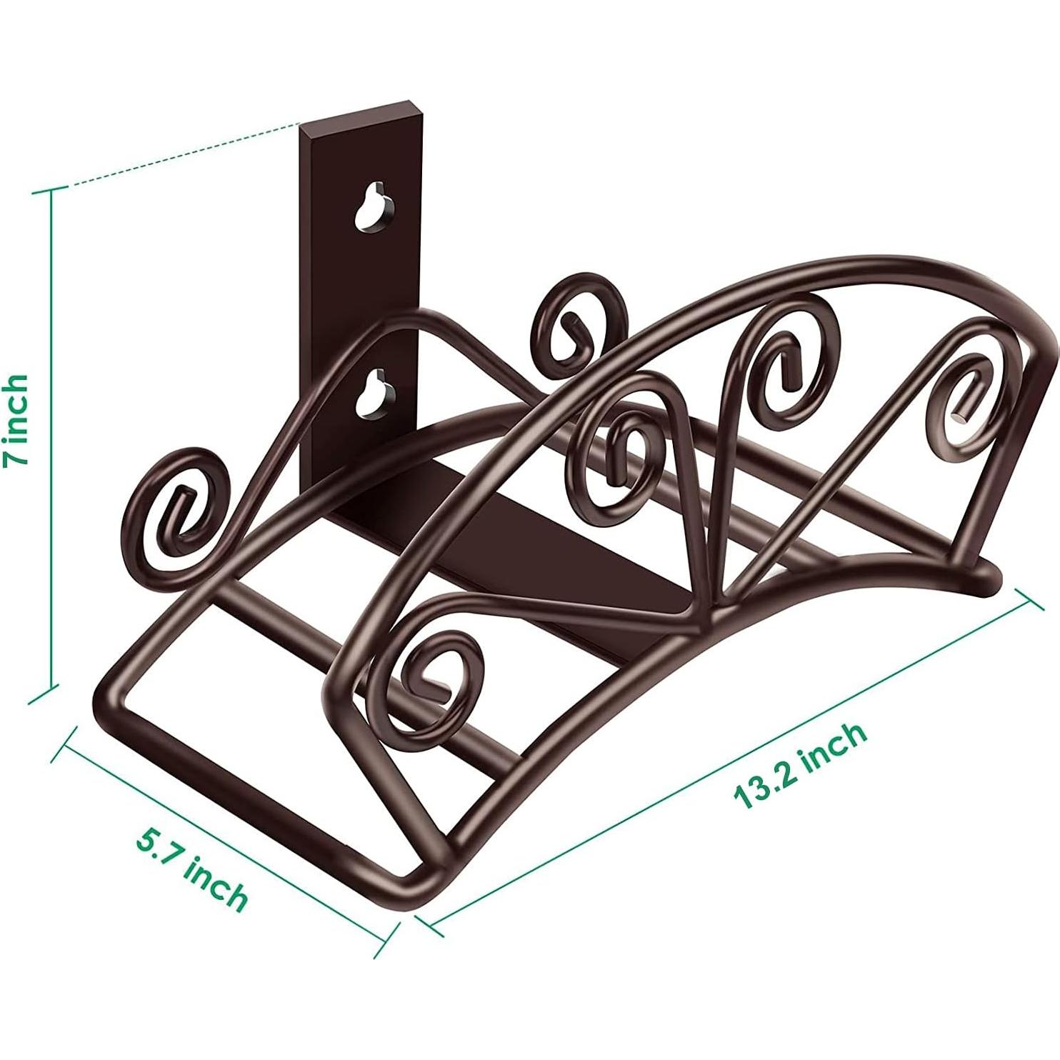 Soporte para Manguera de Jardín TomCare Montaje en Pared Bronce