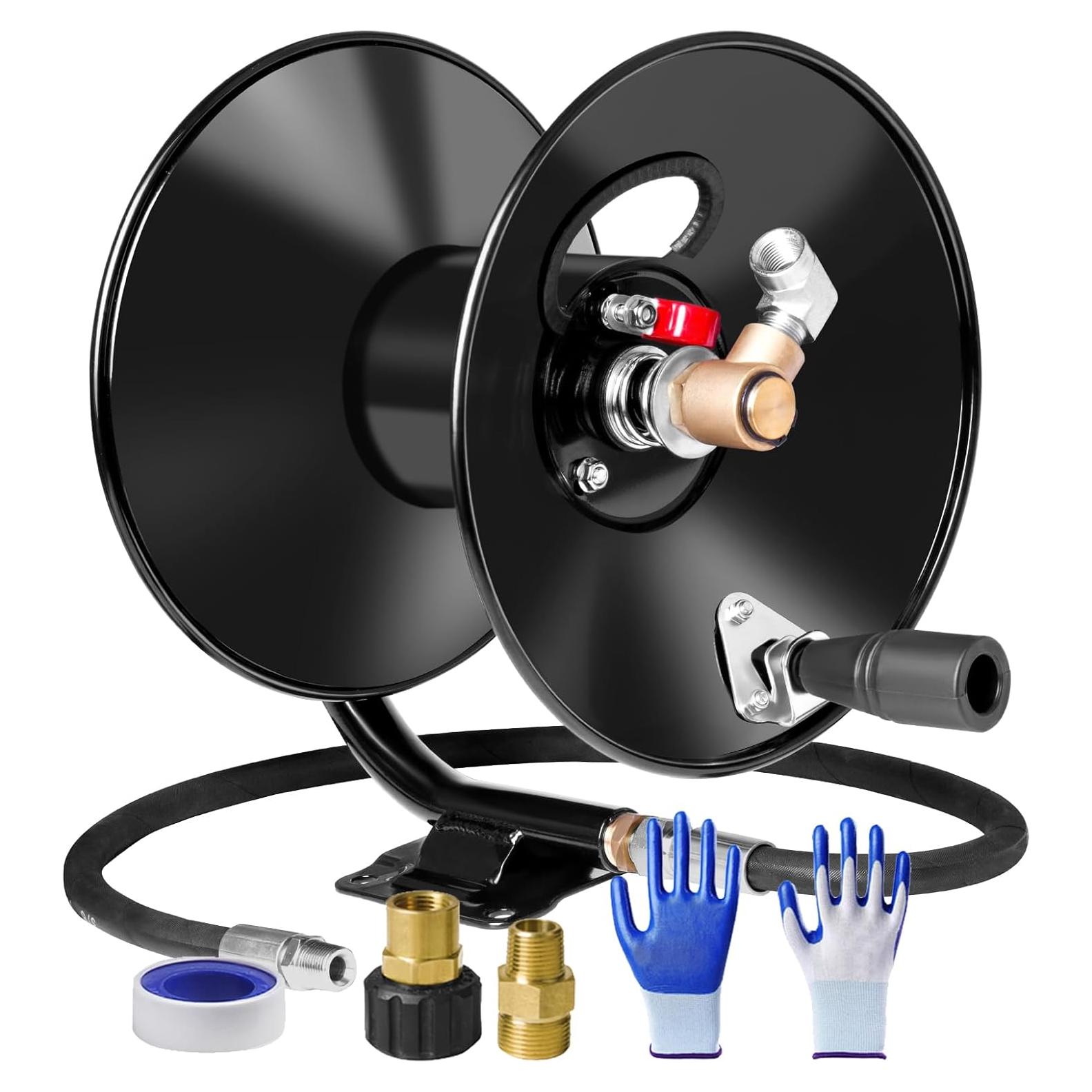 Carrete de Manguera Manual MEKOH 50ft 4000PSI Montaje Pared