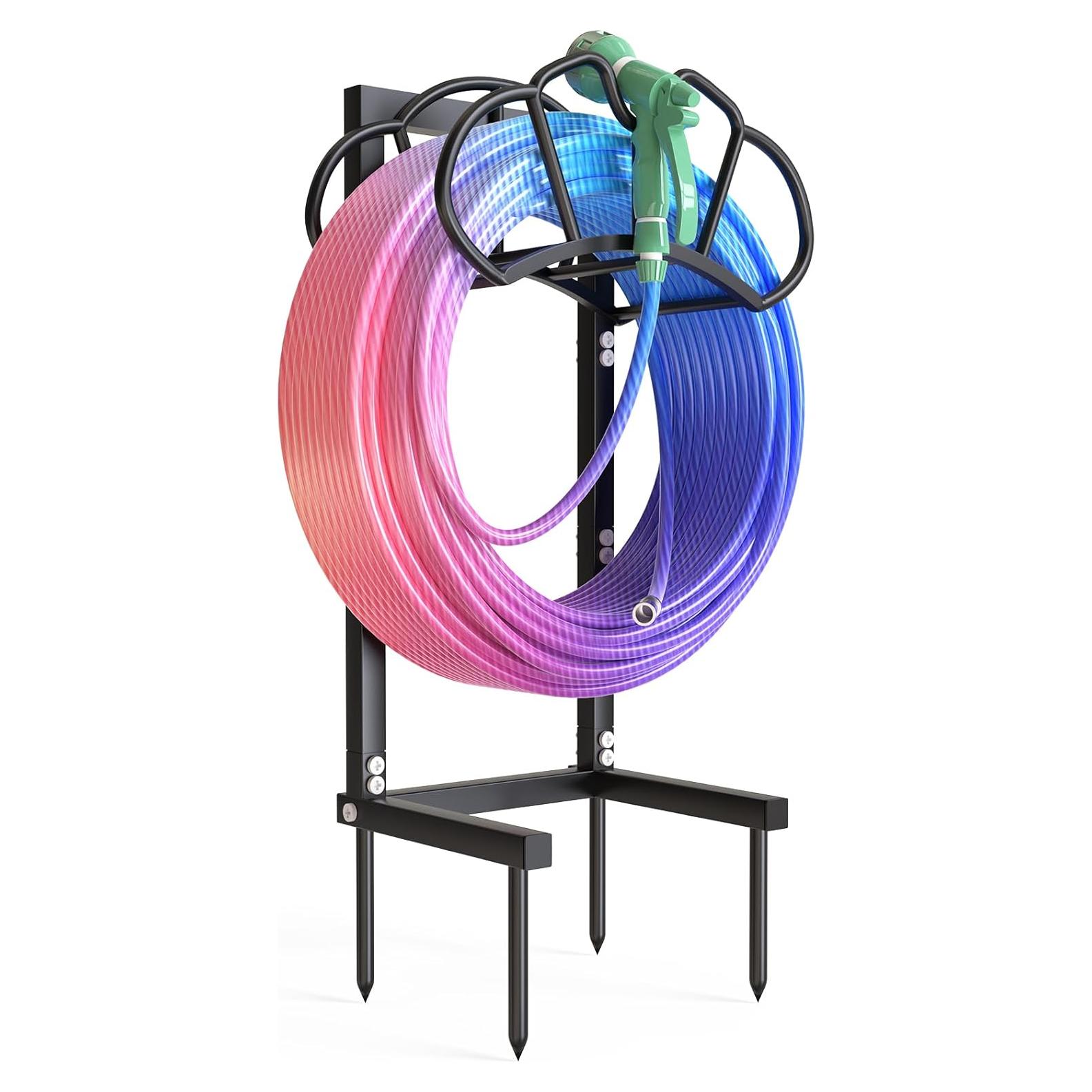 Soporte para Manguera de Jardín Qatsrin 3,32 kg Negro