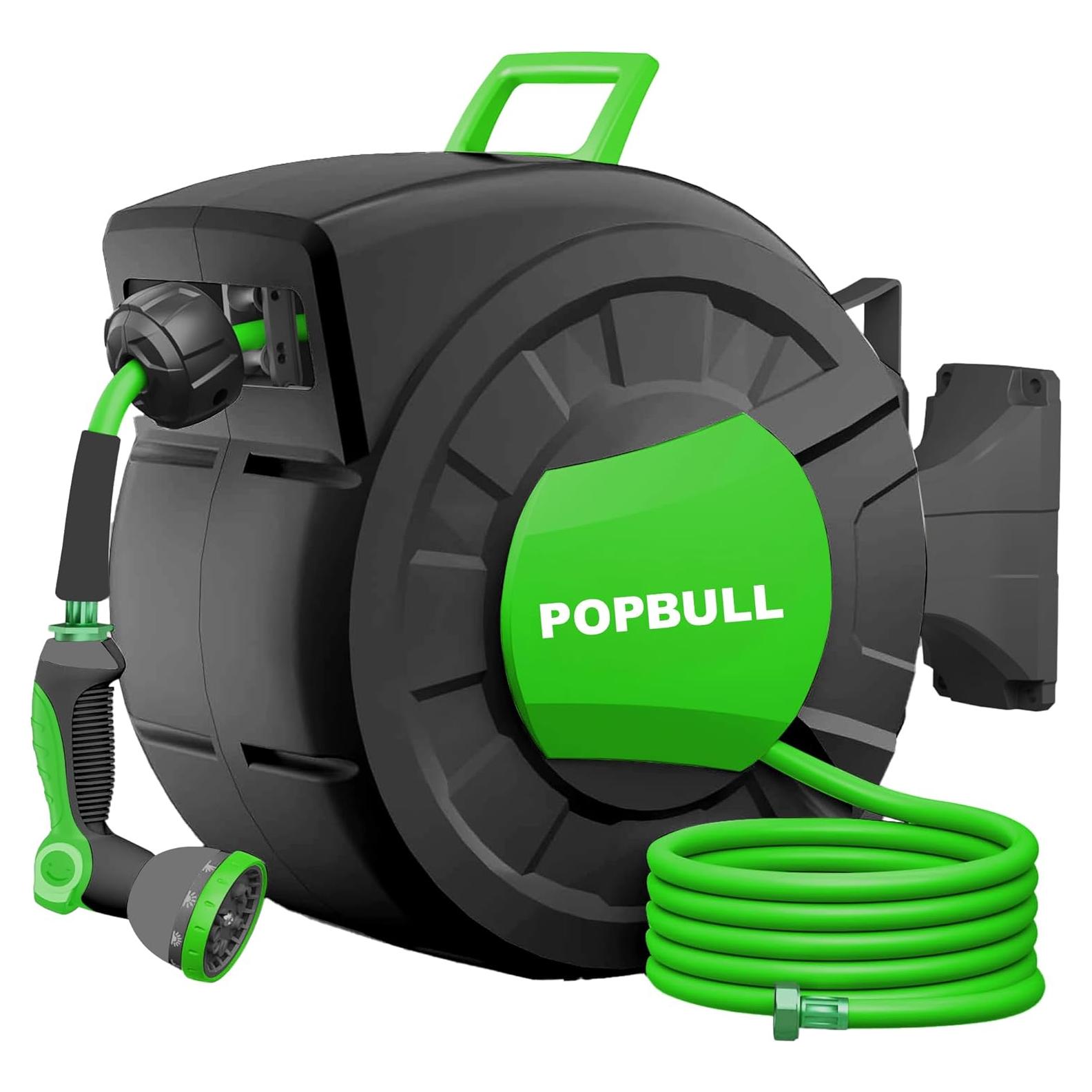 Carrete de Manguera de Jardín POPBULL 30,48 m Montaje Pared