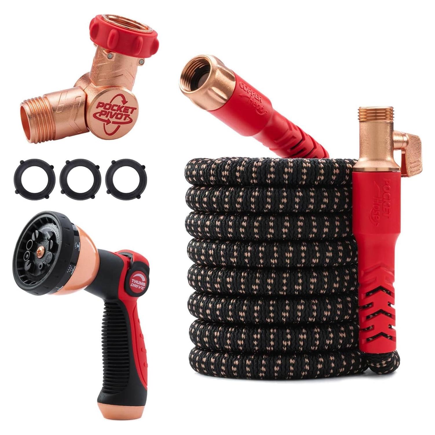 Manguera de Jardín Pocket Hose Copper Head 15,24 m Anti-Explosión