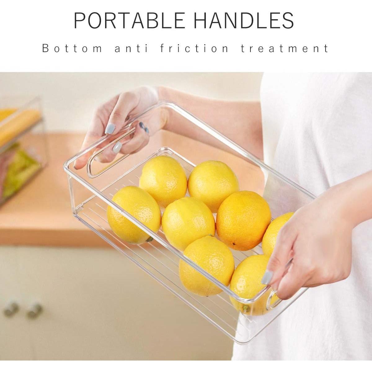 Contenedores Organizadores Apilables para Refrigerador - 6 Piezas