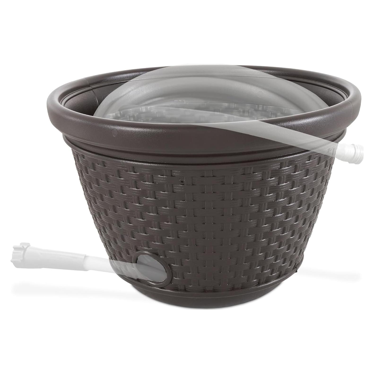 Maceta Decorativa para Manguera Suncast 100 pies Resina Mimbre