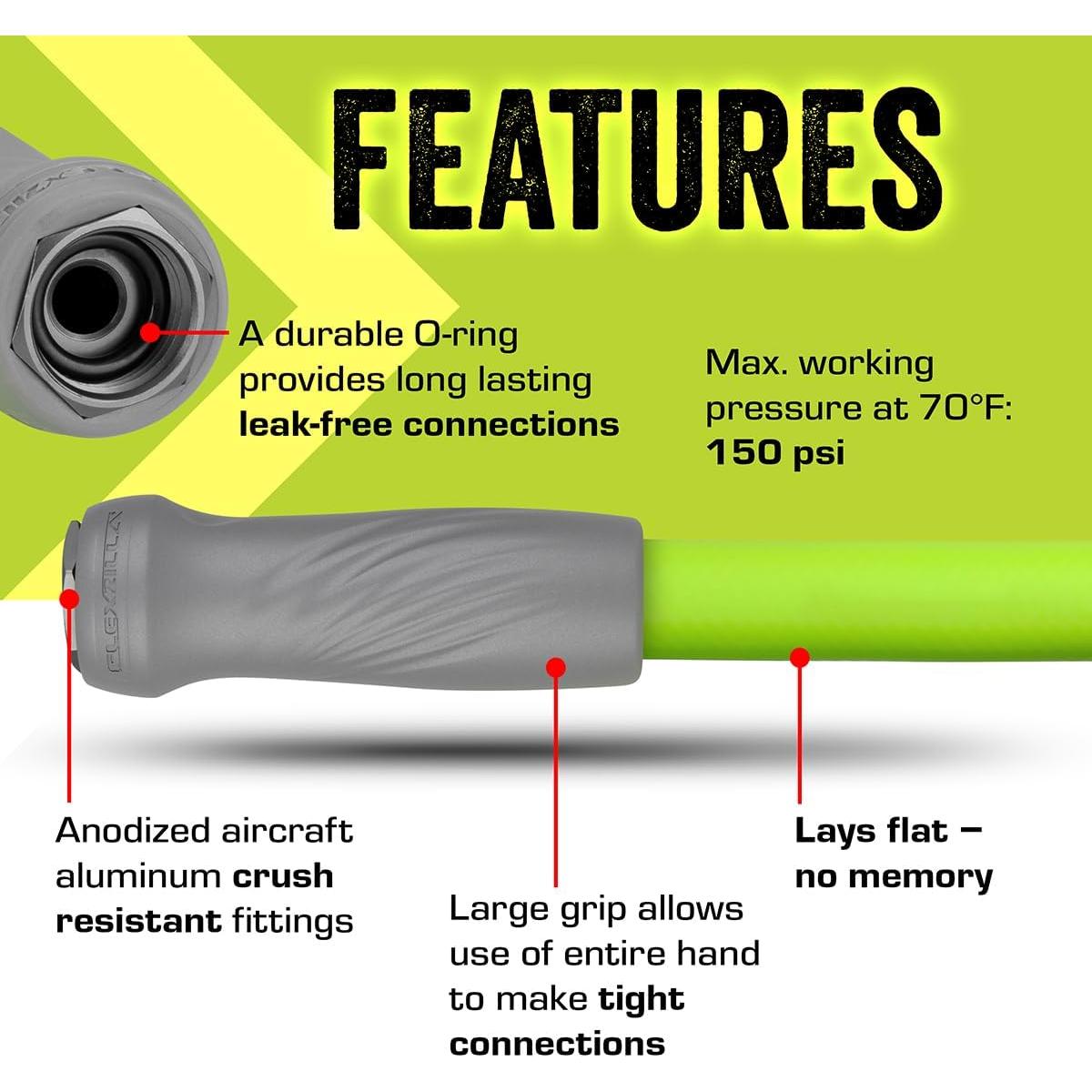 Manguera de Jardín Flexzilla 30,48 m SwivelGrip ZillaGreen