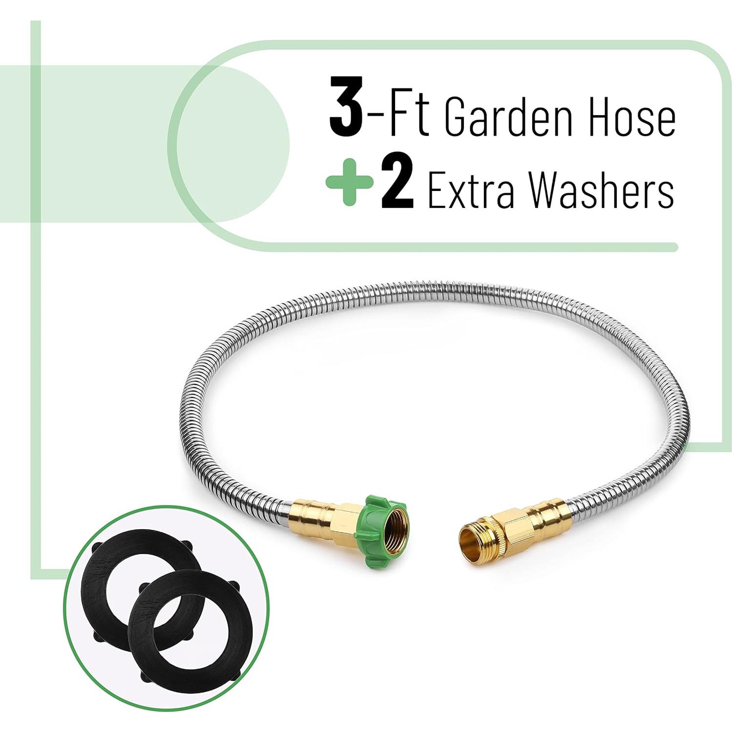 Manguera de Jardín Corta UNCO 91 cm Acero Inoxidable Flexible