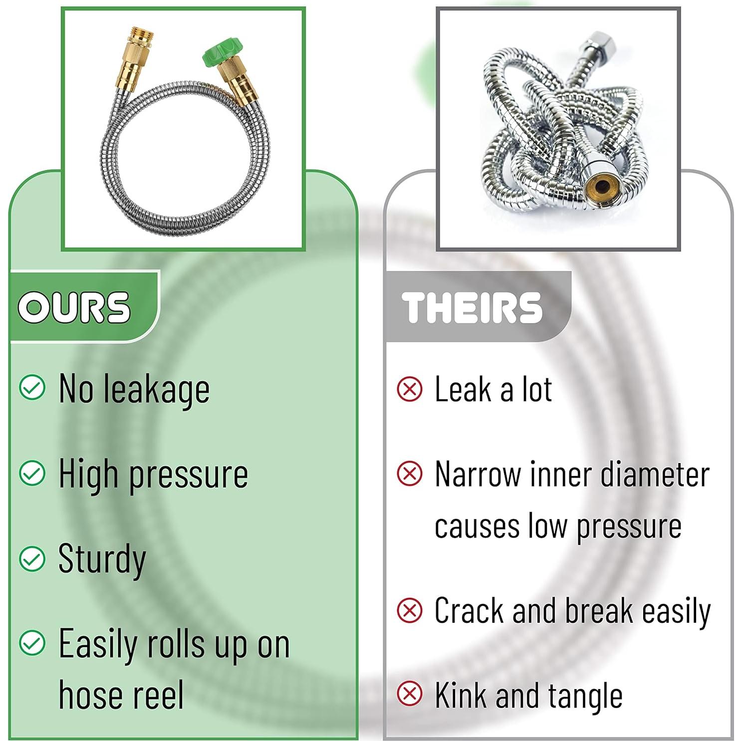 Manguera de Jardín Corta UNCO 91 cm Acero Inoxidable Flexible