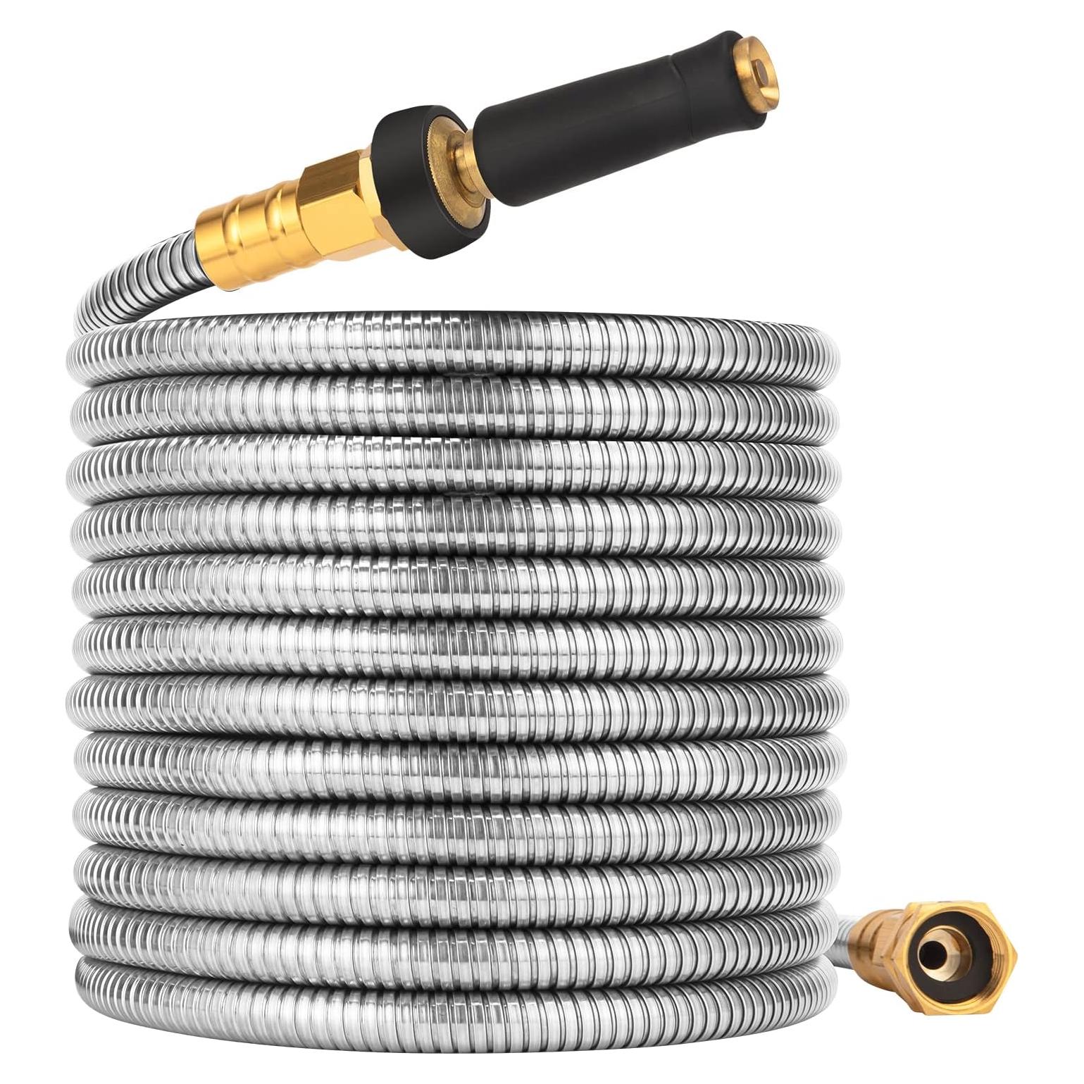 Manguera de Jardín Expandible Rosy Earth 30,48 m Acero Inoxidable