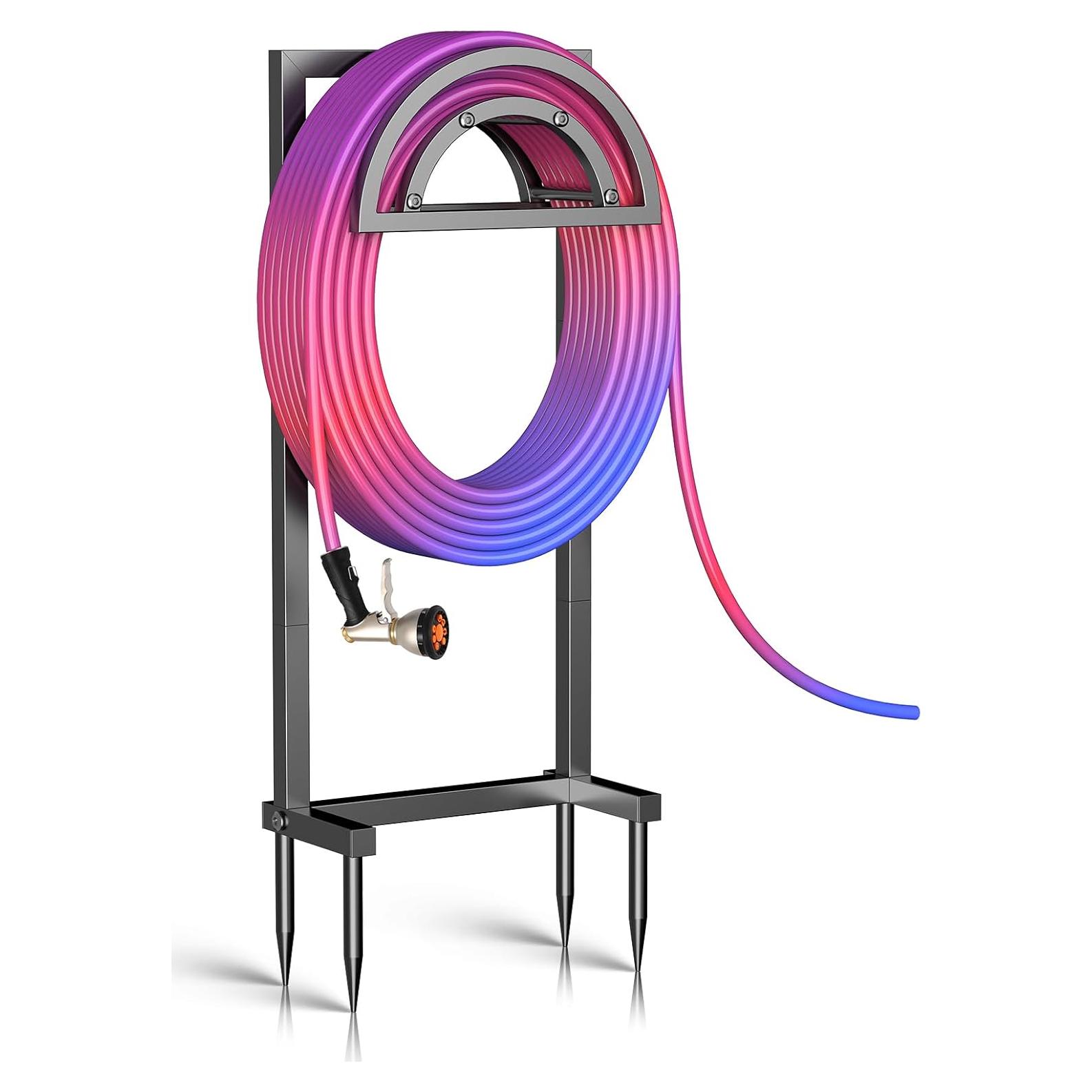 Soporte de Manguera de Jardín OLV, Metal Resistente 150 pies