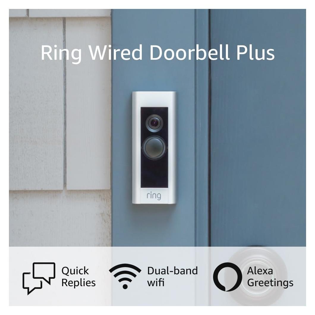 Timbre de Video con Cable Ring Plus 1080p HD Mejorado