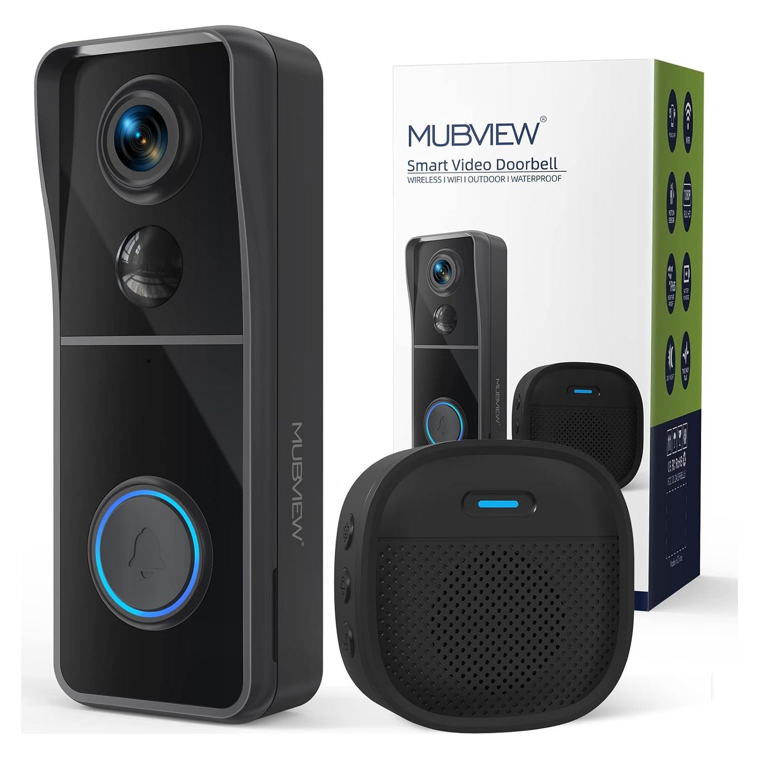 Cámara Timbre Inalámbrica MUBVIEW 1080P con Sensor PIR