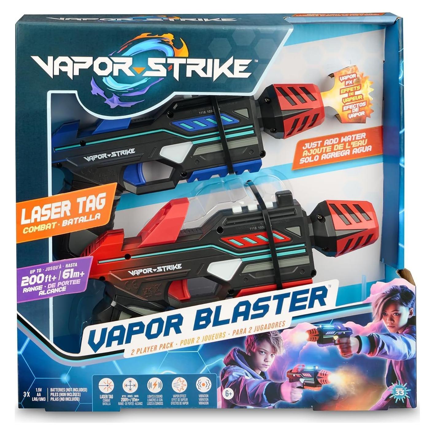 Paquete de 2 Blasters Vapor Strike, Efectos de Luz y Vapor
