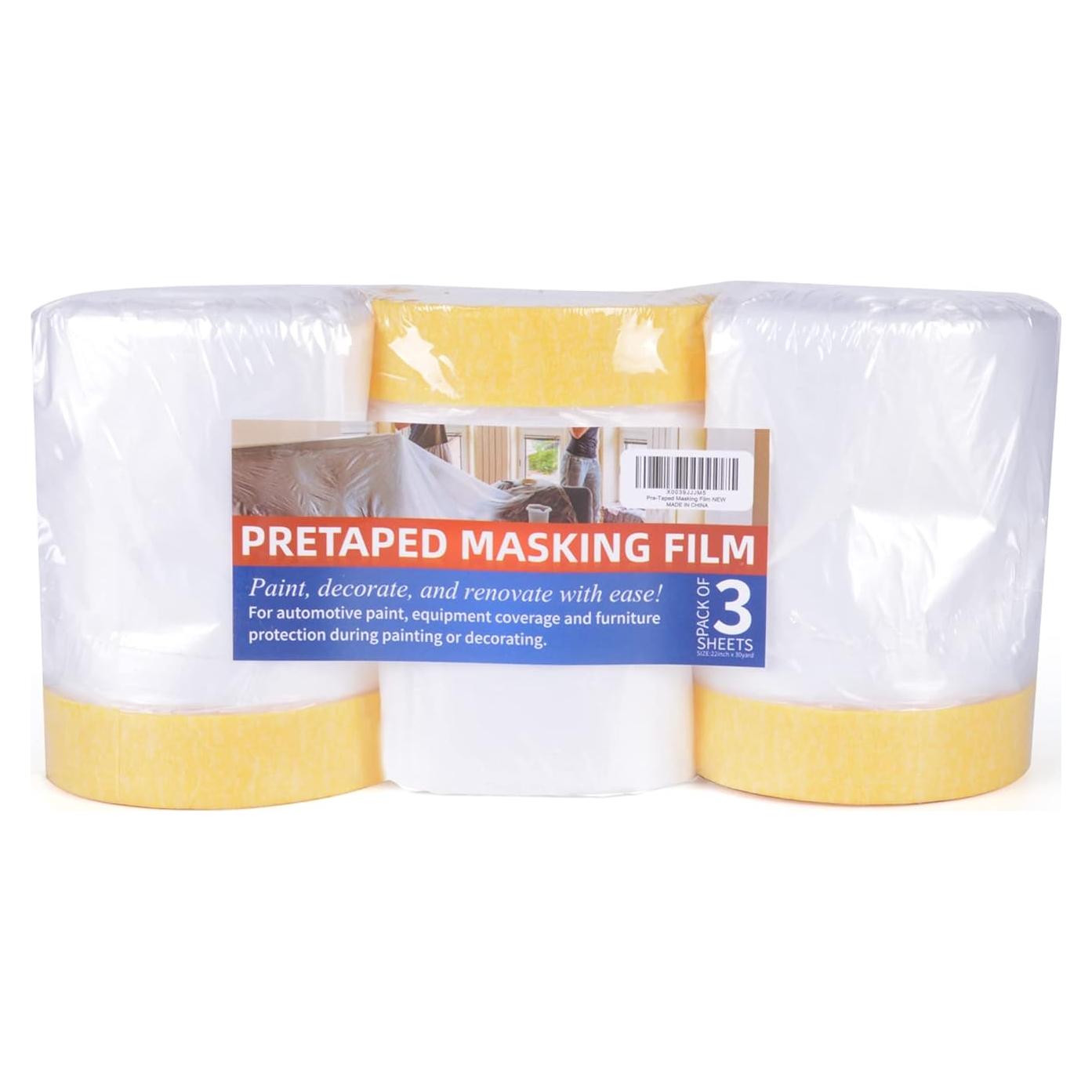Cinta de enmascarar pre-adhesiva ZHOU ZHI 22x30m 3 rollos