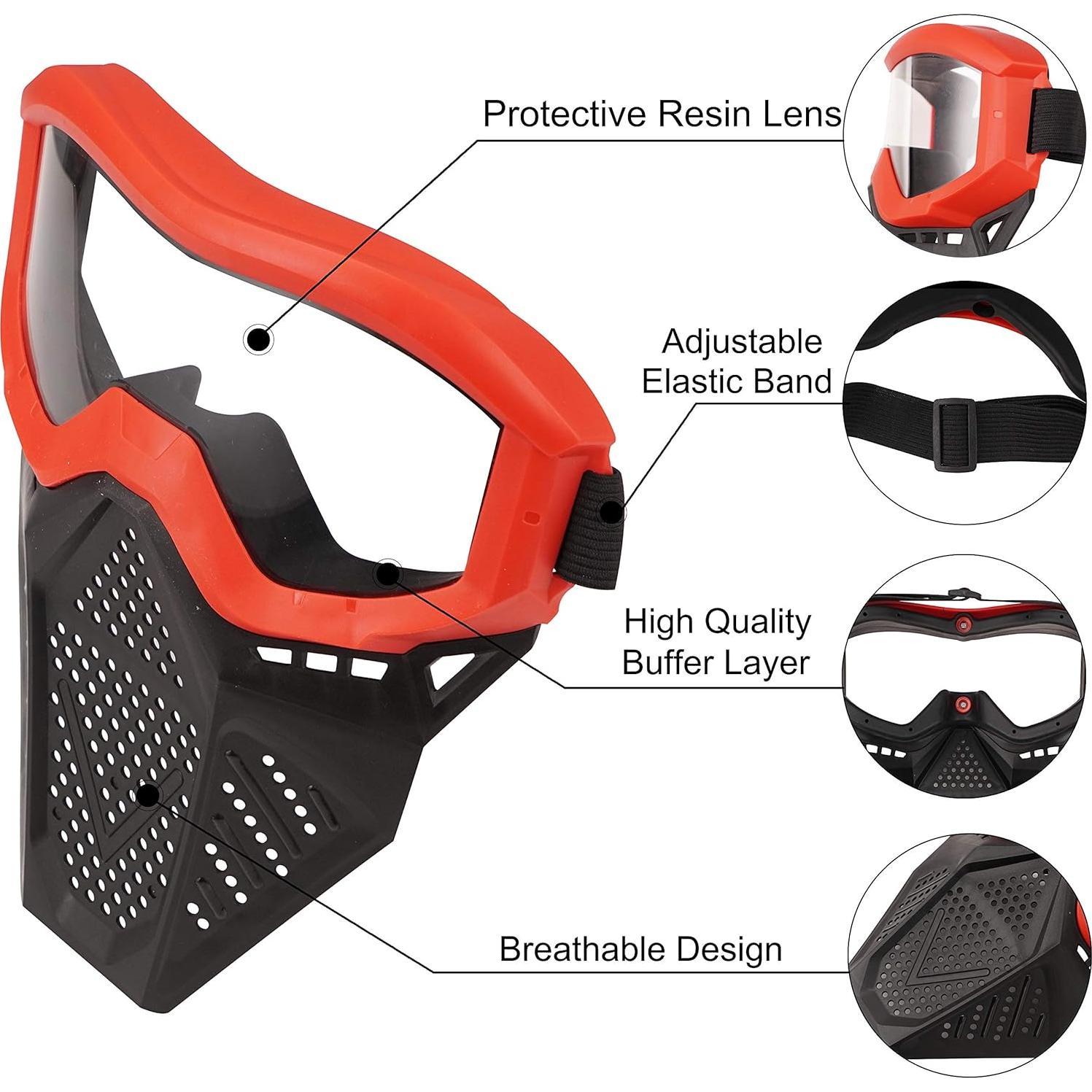 Máscara Táctica Nerf Rival Apollo Zeus Khaos 2 Piezas