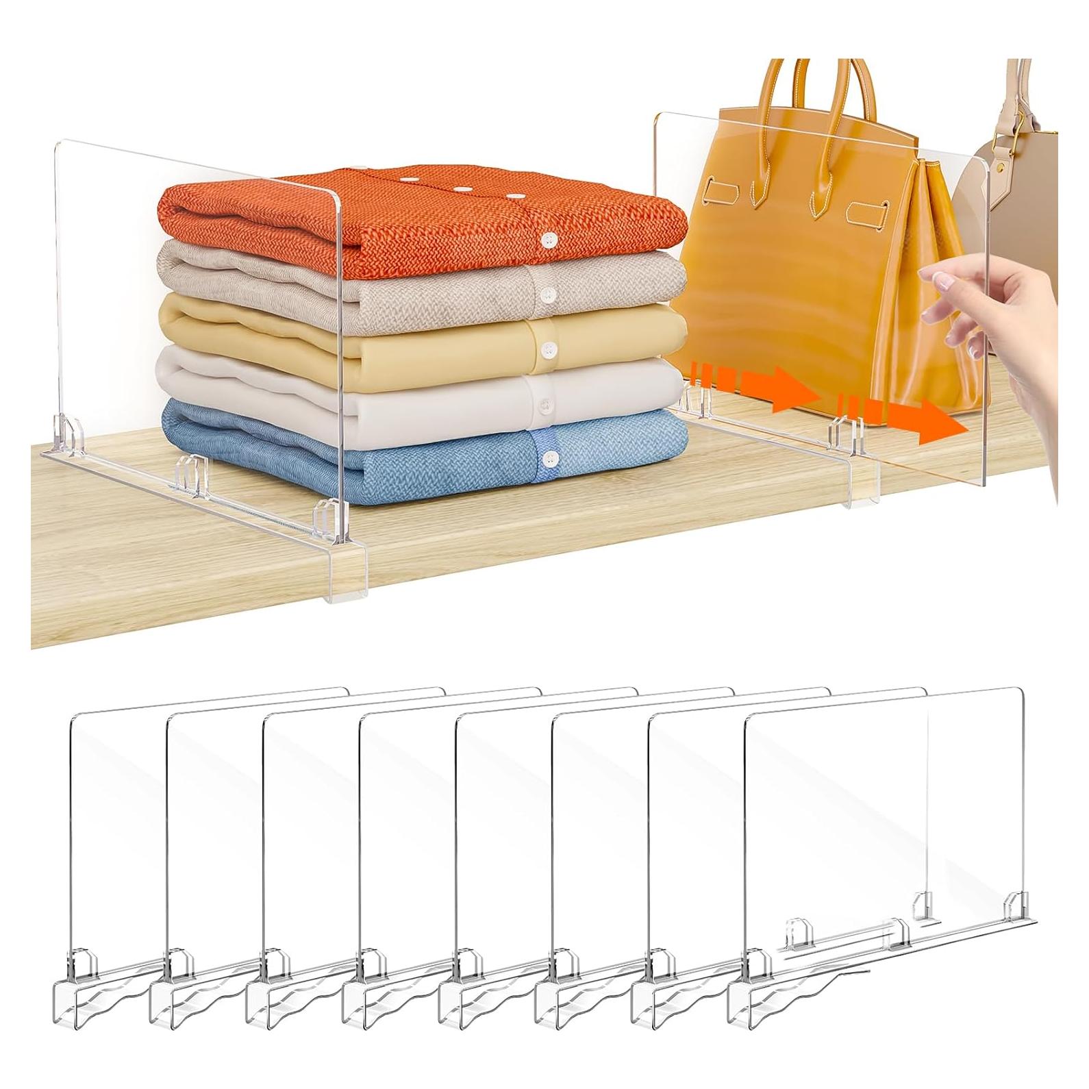 Divisores de Estante Acrílico Fixwal 8 PCS 30x20 cm