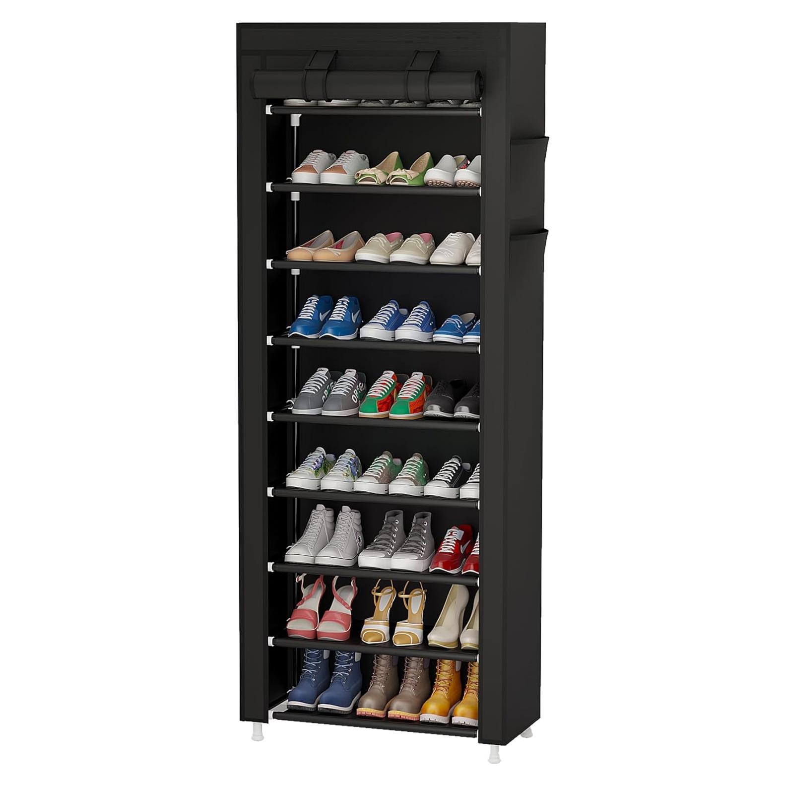 Organizador de Zapatos Calmootey 9 Niveles Negro 160 cm