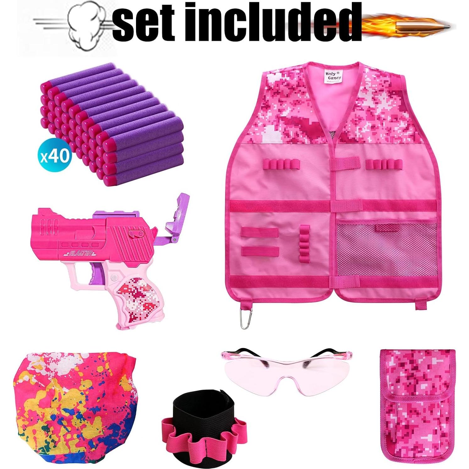 Chaleco Táctico Hely Cancy para Niñas con Blaster y Dardos