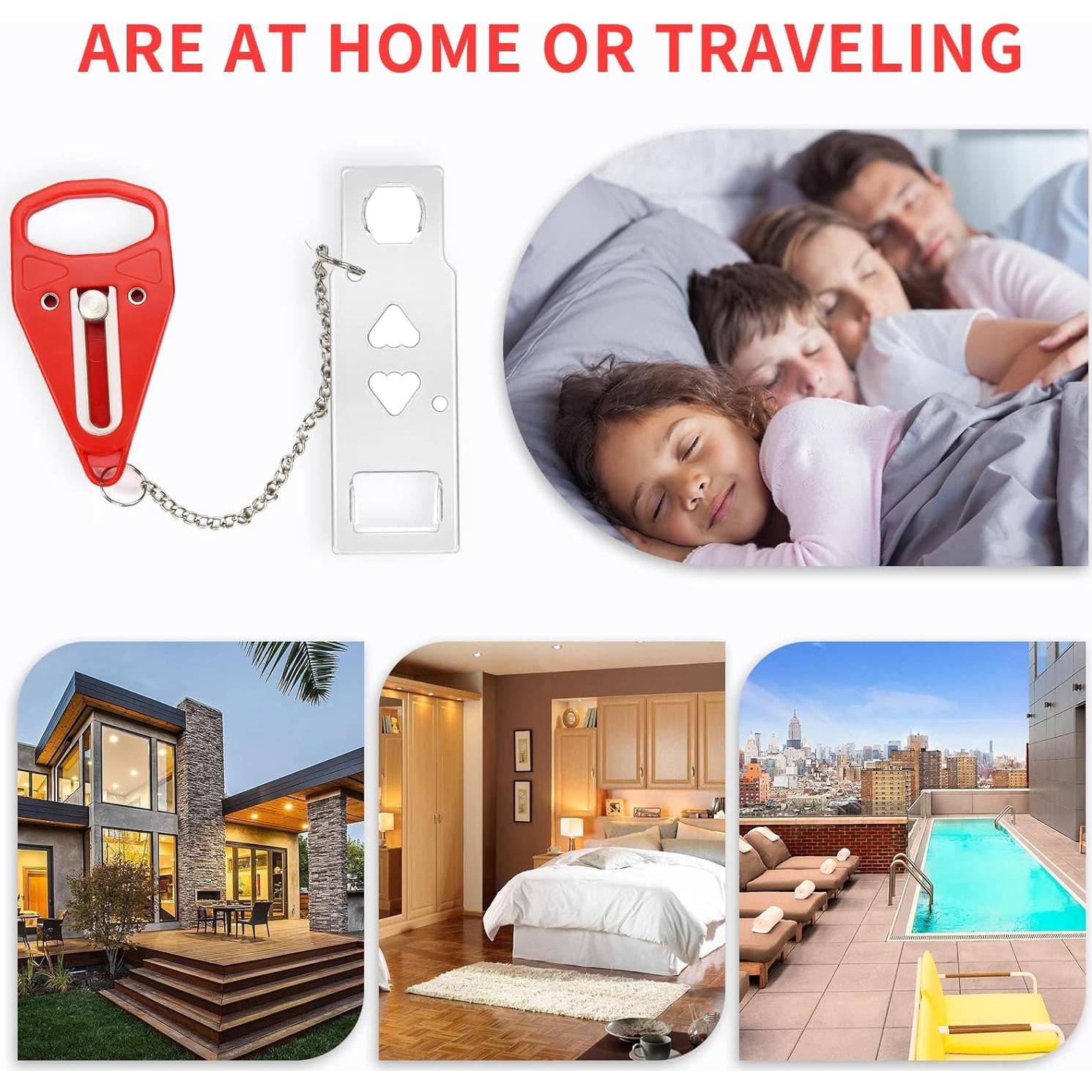 Cerradura de Puerta Portátil Rerishom 2 Piezas Seguridad