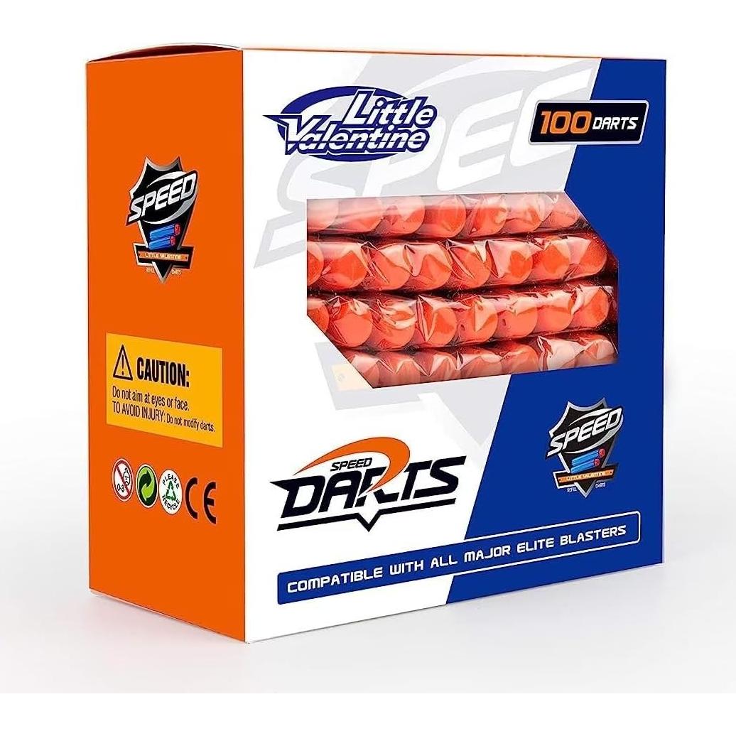 Dardos Nerf Elite 2.0 Little Valentine 100 Azul 7.2cm