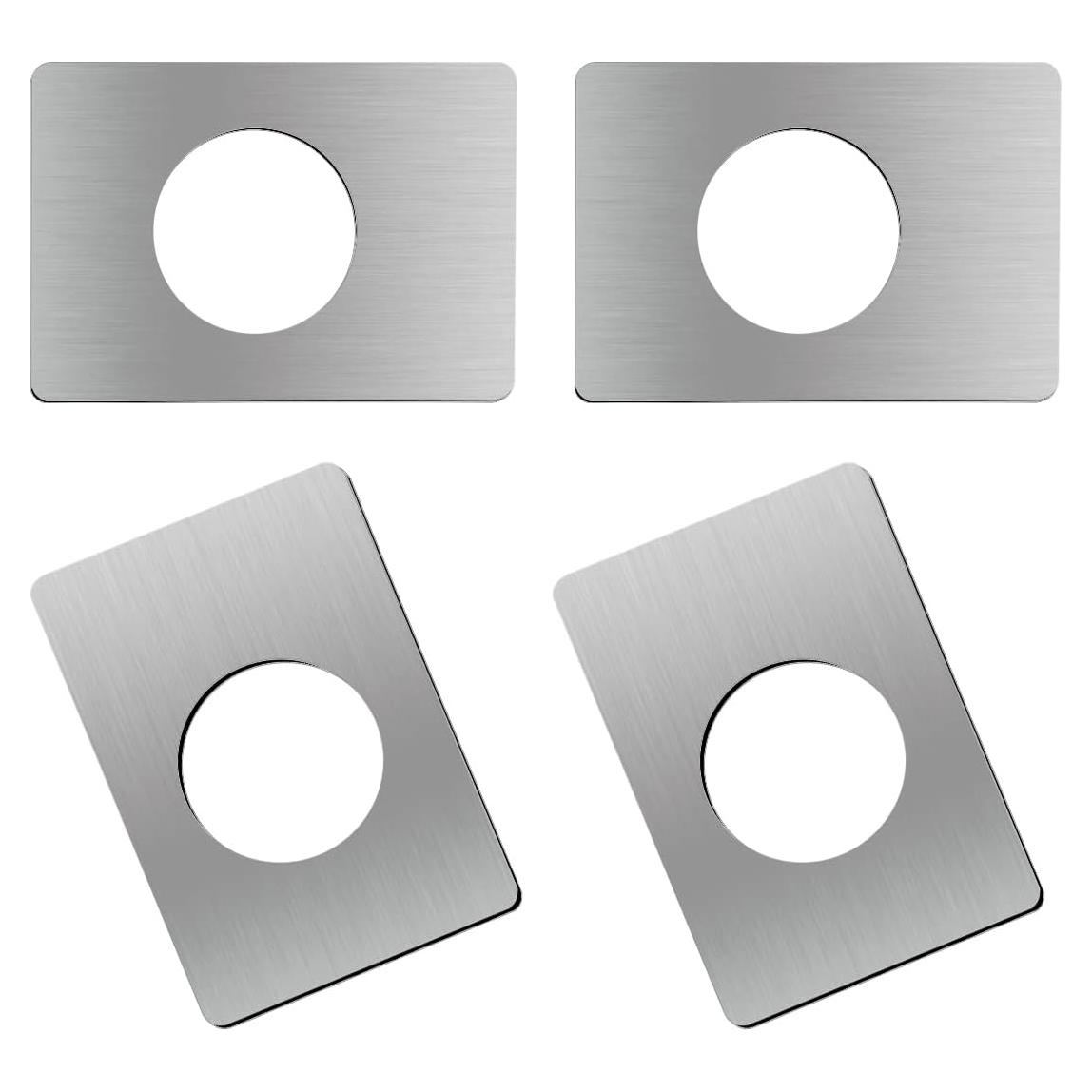 Placa de refuerzo de puerta KVZVK acero inoxidable 4 piezas