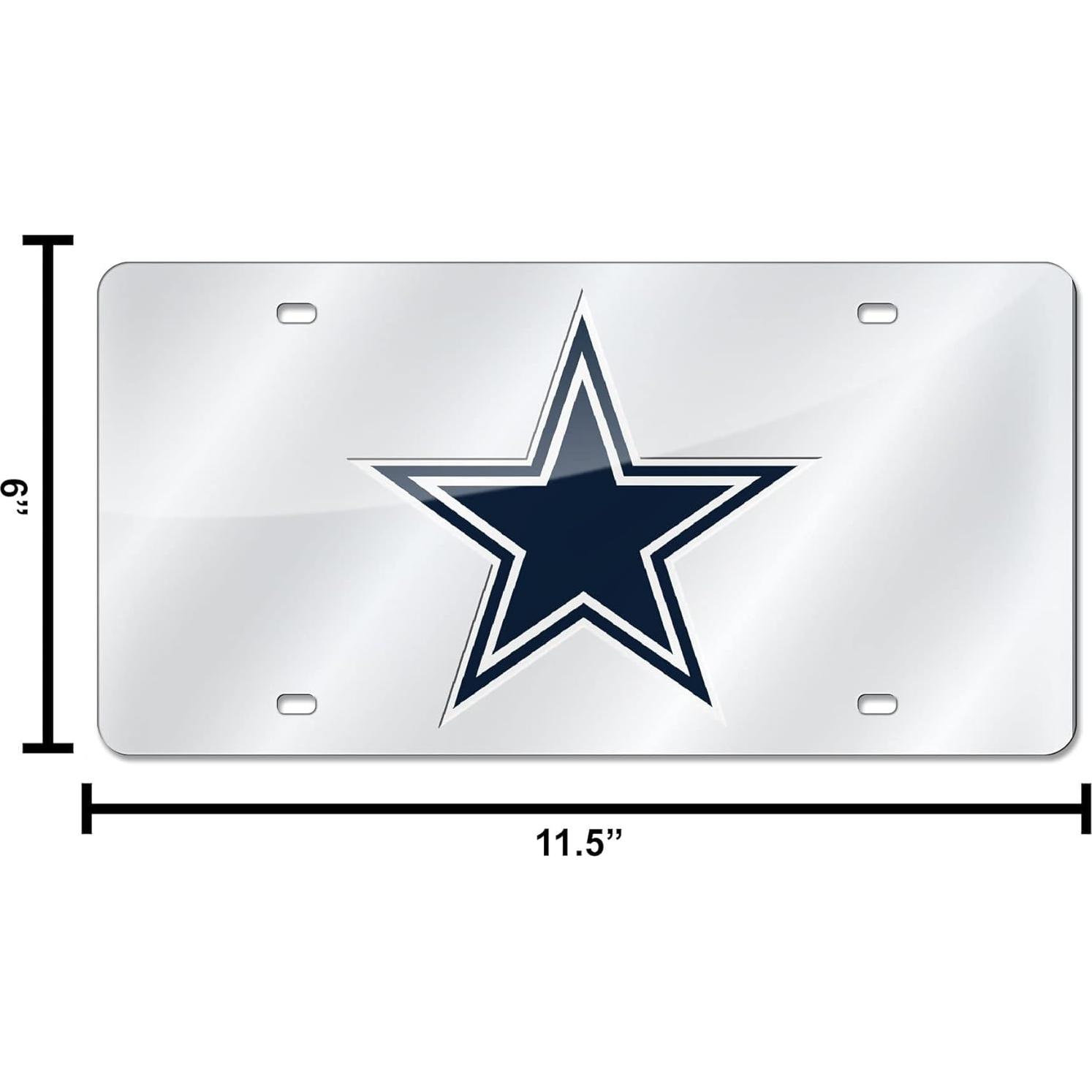 Placa de Matrícula NFL Rico Industries Cowboys 15x30 cm