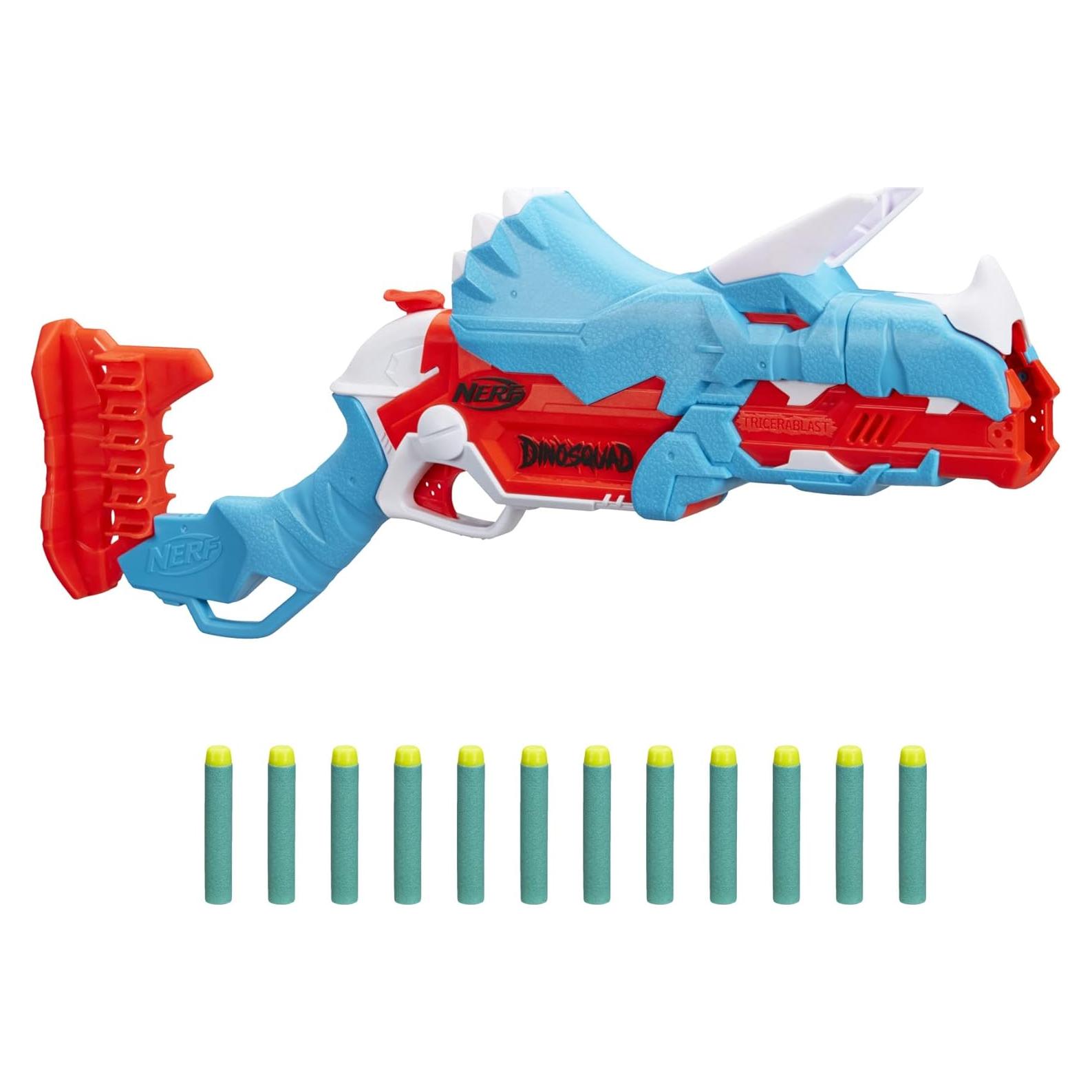 Nerf DinoSquad Tricera-Blast Blaster 3 Dardos 12 Dardos