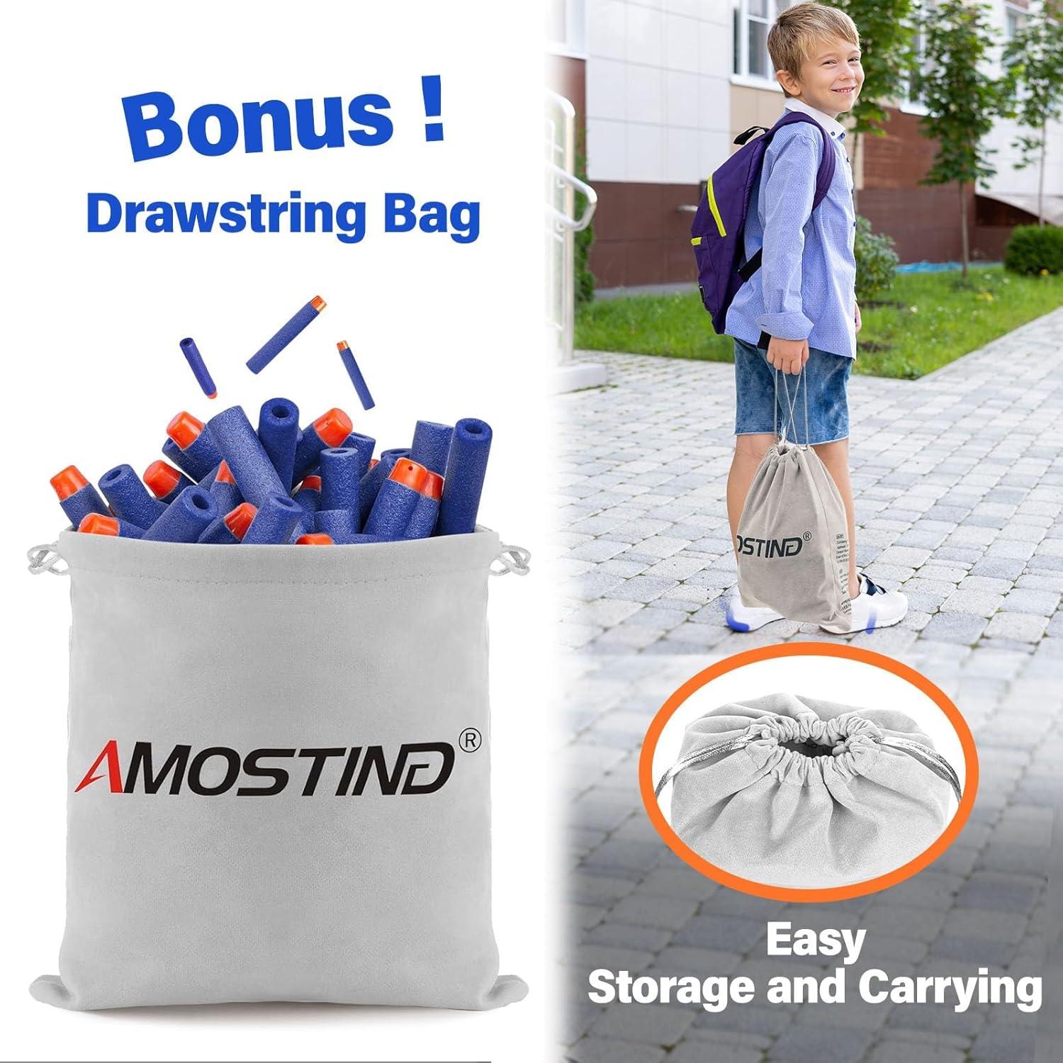 Recarga Dardos AMOSTING 100PCS Compatible Nerf Elite Azul