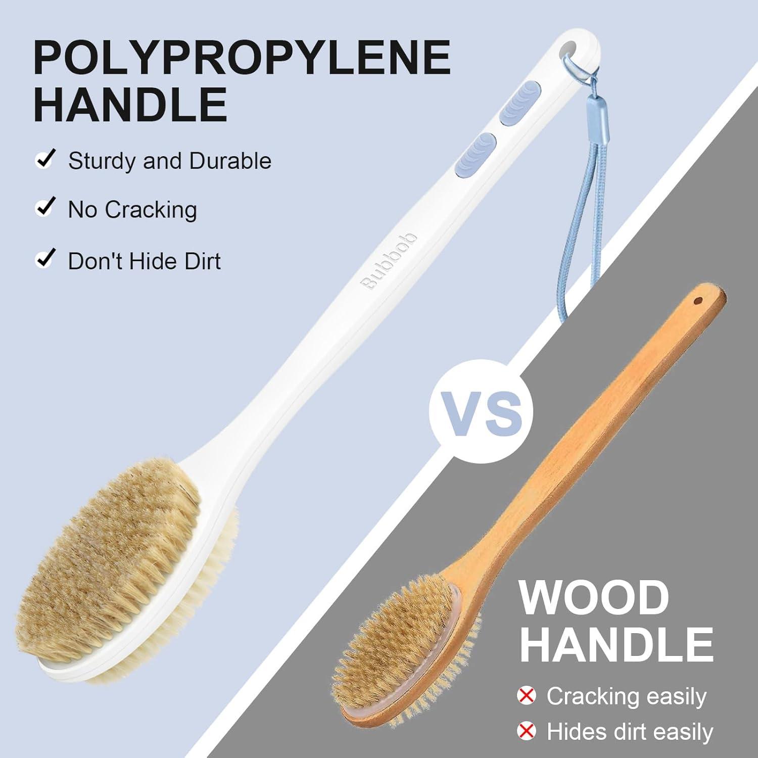 Cepillo de Espalda Bubbob con Mango Largo y Cerdas Duales